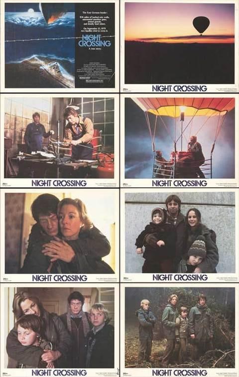 Disney Night Crossing 8 11x14 Full Color Lobby Cards: Sealed Night Crossing eight 11x14 Full-Color Lobby Cards. This is from the Disney live-action movie starring John Hurt, Jane Alexander, and Glynnis O'Connor. Since the cards are fully sealed, the imag