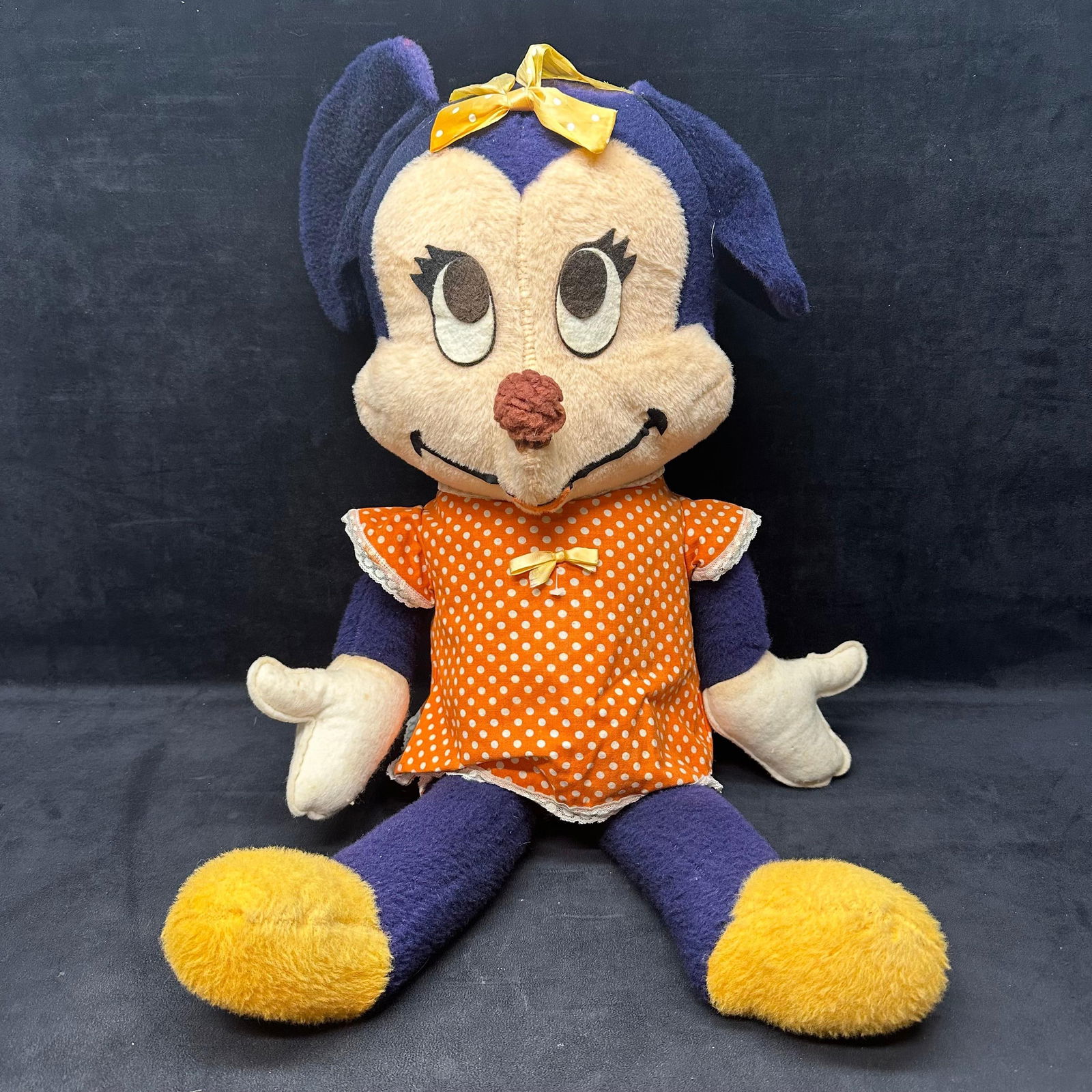 Walt Disney Productions Minnie Mouse Plush Doll 1960s 70s Stuffed Plush Toy (1 of 9)