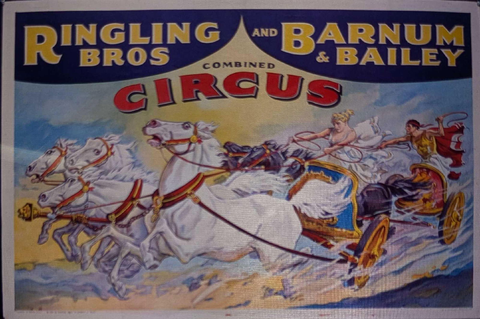 Kodak Transparent 4 X 5 Barnum & Bailey Chariot: Kodak Transparent 4 X 5 Barnum & Bailey Chariot. Here is a 4" x 5" Kodak Transparent of a vintage "Ringling Brothers & Barnum & Bailey Circus" Horse Chariot Poster that can be made into prints with