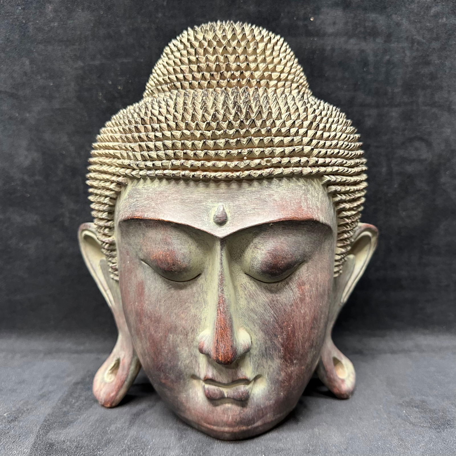 Decorative Buddha Head Modern Asian Style Textured (1 of 7)