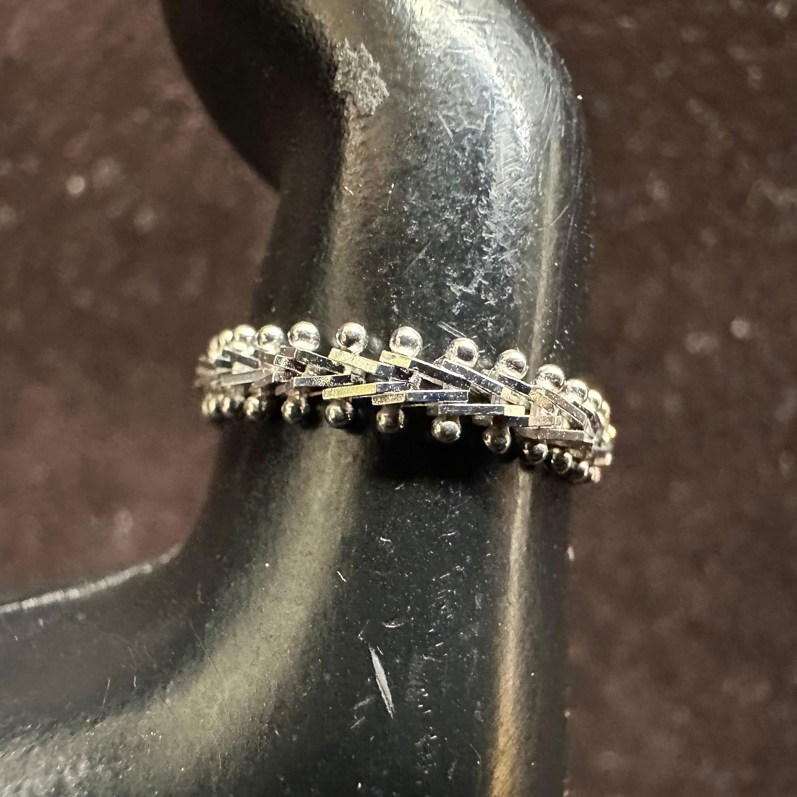 14K White Gold Chain Ring IG USA (1 of 7)