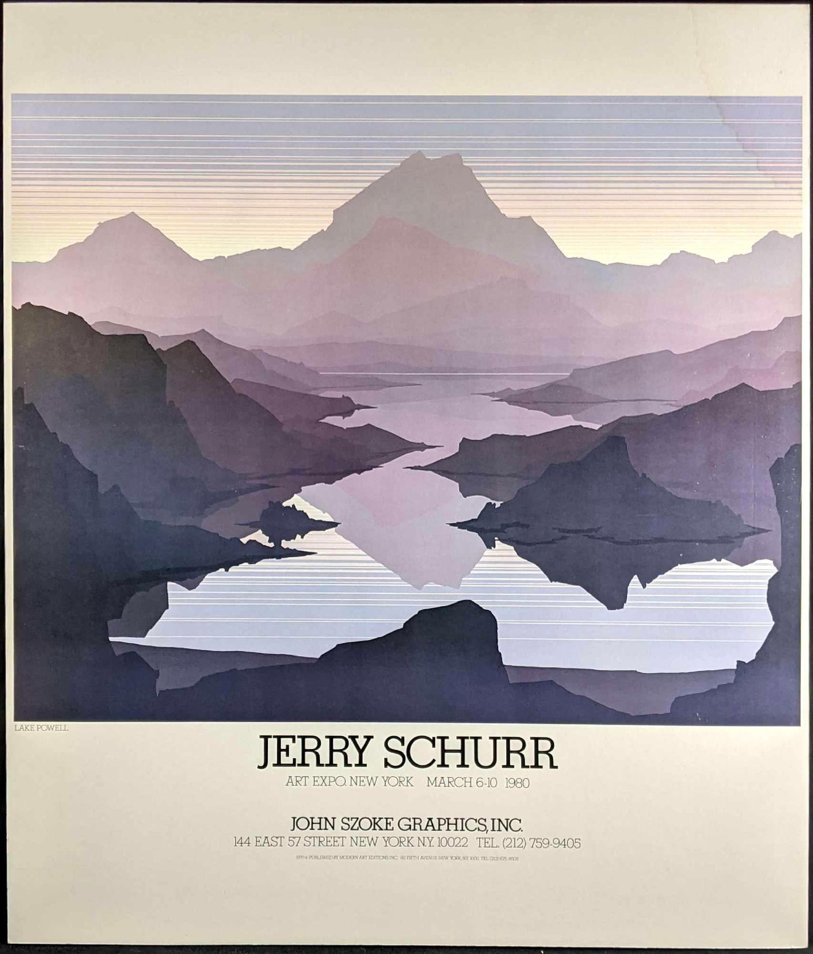Artist Jerry Schurr New York Art Expo Poster 1980: Artist Jerry Schurr New York Art Expo Poster 1980 This is a rare 1980s New York Art Expo poster for Jerry Schurr's work to be in John Szoke Gallery or named John Szoke Graphic in 1980. This
