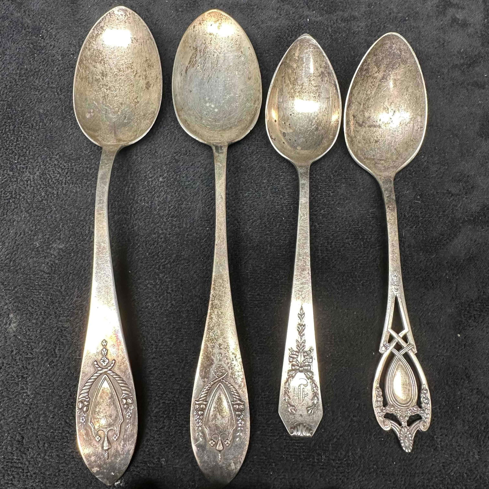 Sterling Silverware Spoon Set Eight Spoons 925 - 2