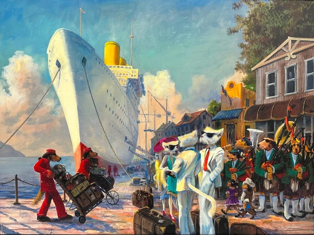 S&N Ivan Clarke "Mad Piper" Framed Giclée: S&N Ivan Clarke "Mad Piper" Framed Giclée Signed and numbered giclee on canvas print of Mad Piper by Ivan Clarke. Comes in framed with the COA. This piece comes from Clarke's famous