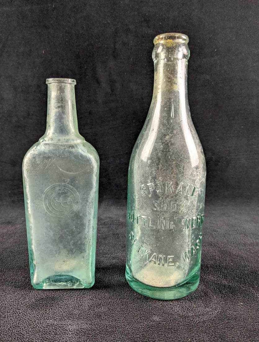 Antique Glass Drink Bottles (1 of 8)
