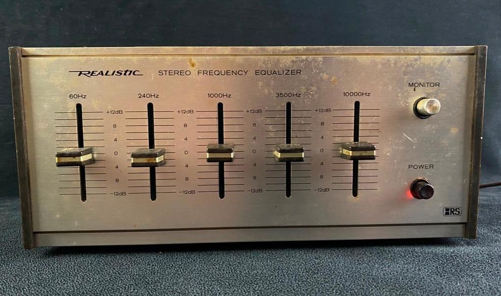 Vintage Realistic Stereo Frequency Equalizer - 2