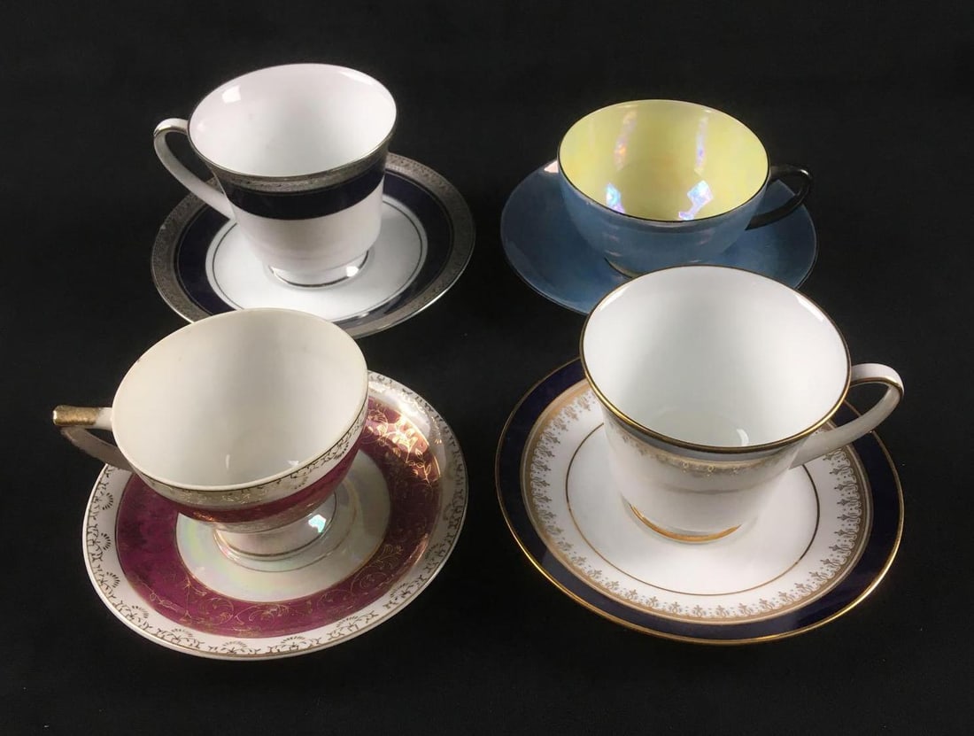 Lot of 4 Teacups and Saucers (1 of 3)