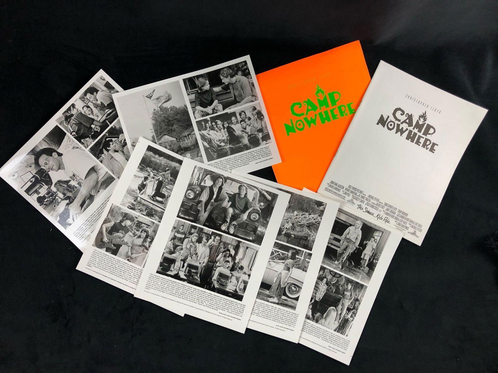 Camp Nowhere Original Press Kit Promotion Photo Stills Christopher Lloyd Johnathan Prince 1994: Camp Nowhere Original Press Kit Promotion Photo Stills Christopher Lloyd Johnathan Prince 1994 These original Hollywood memorabilia is great for anyone who loves the movies. This would be an