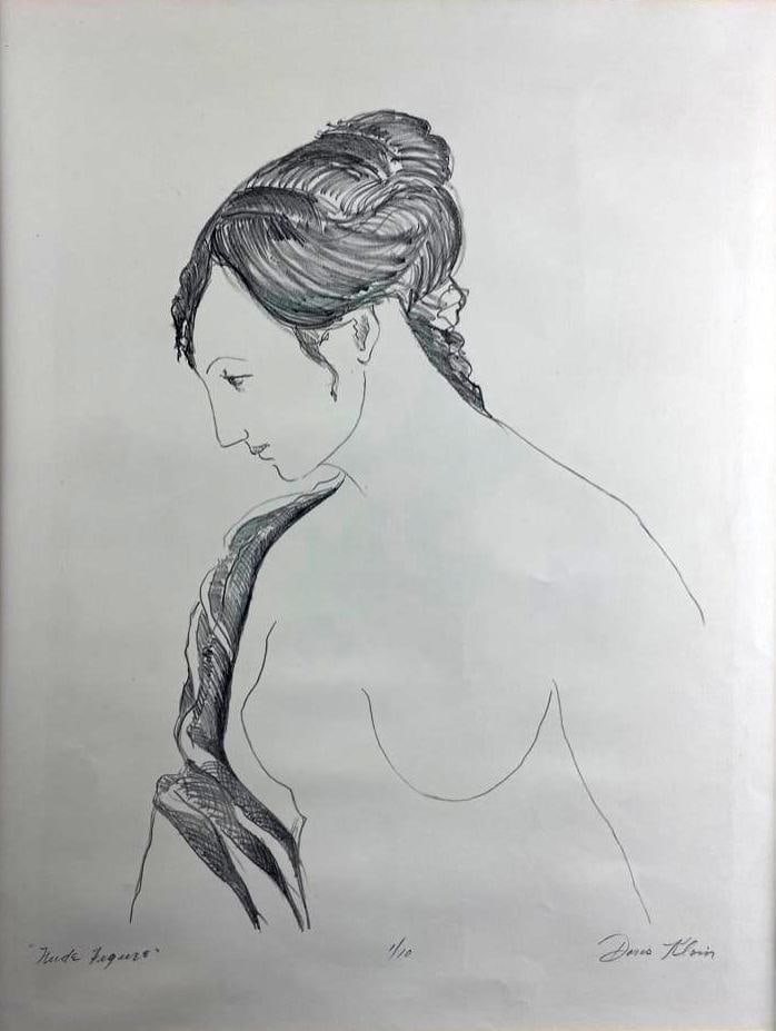 Doris Klein Signed Lithograph "Nude Figure" - 2