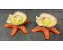 Fitz & Floyd Seashell Candlestick Holders - 7