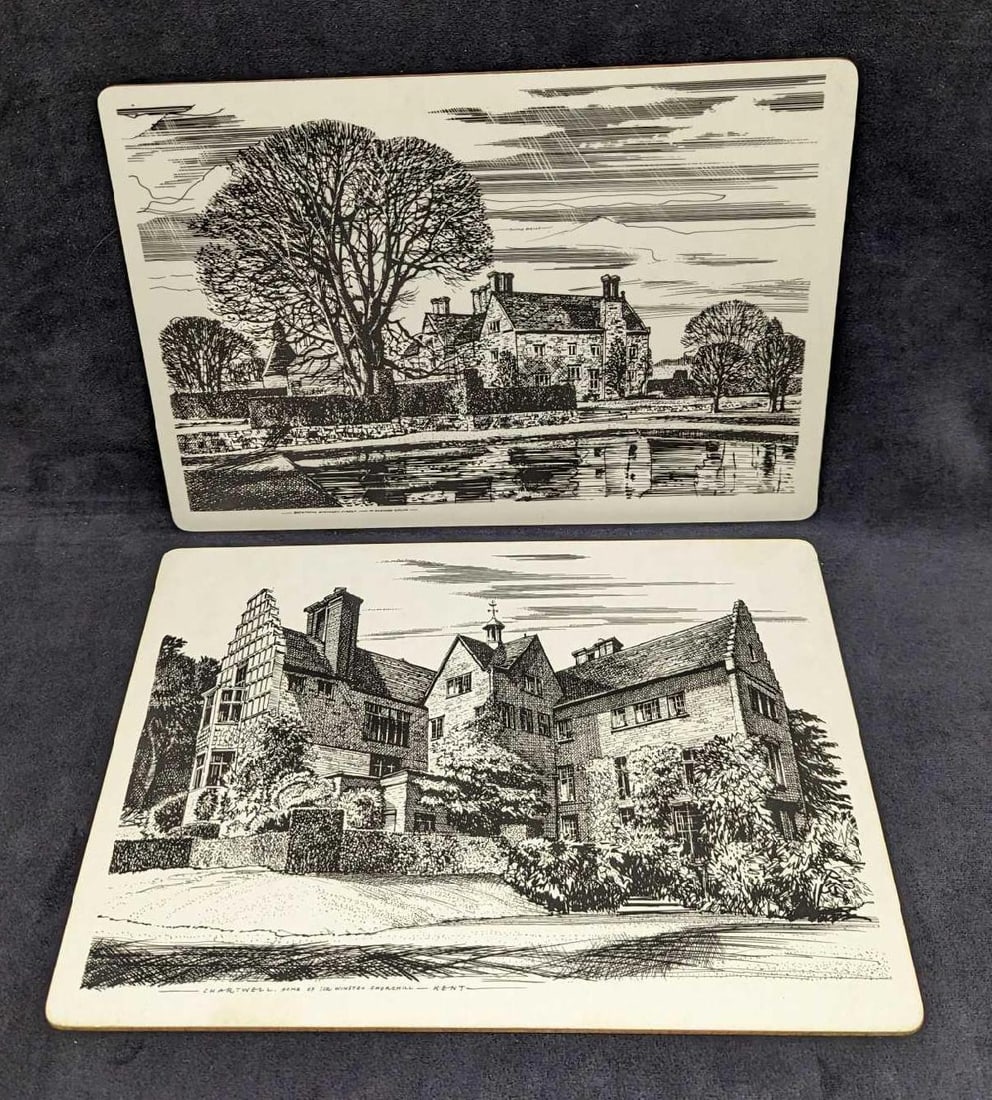 Rudyard Kipling & Sir Winston Chuchhill Home Placemats: Rudyard Kipling & Sir Winston Chuchhill Home Placemats. Each is a hard placemat with cork backing. And the placemats have padding which keeps your table protected from heat marks and scruffs. The