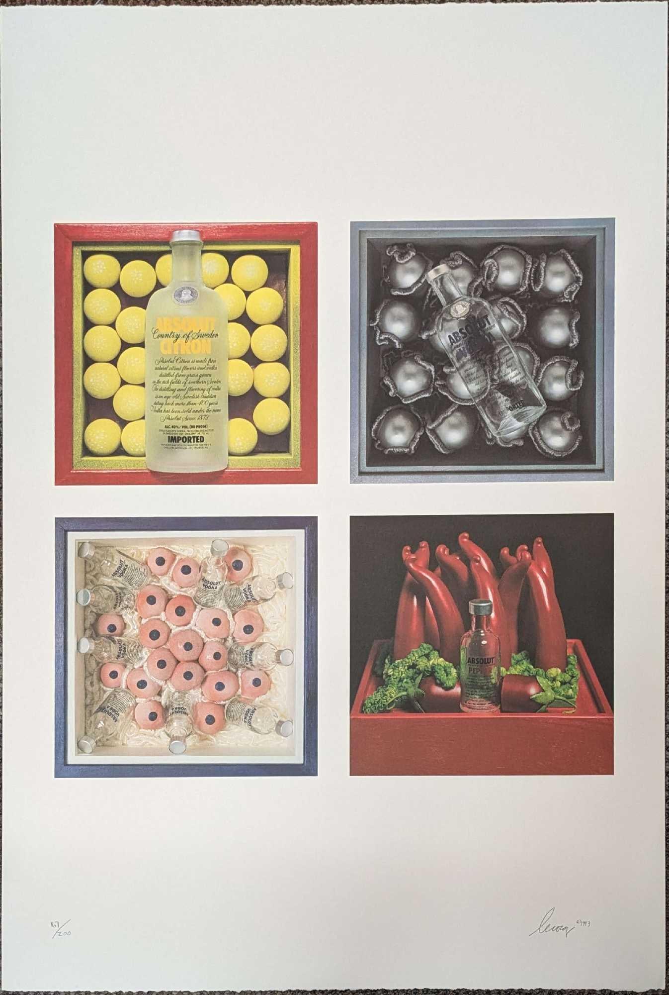 S&N Absolut Vodka - Absolut Le Cocq Karen La Cocq Print #167: S&N Absolut Vodka - Absolut Le Cocq Karen La Cocq Print #167. This lithograph is #167 out of #200. The print is approx 26" x 39" and it weighs 0.18lb.