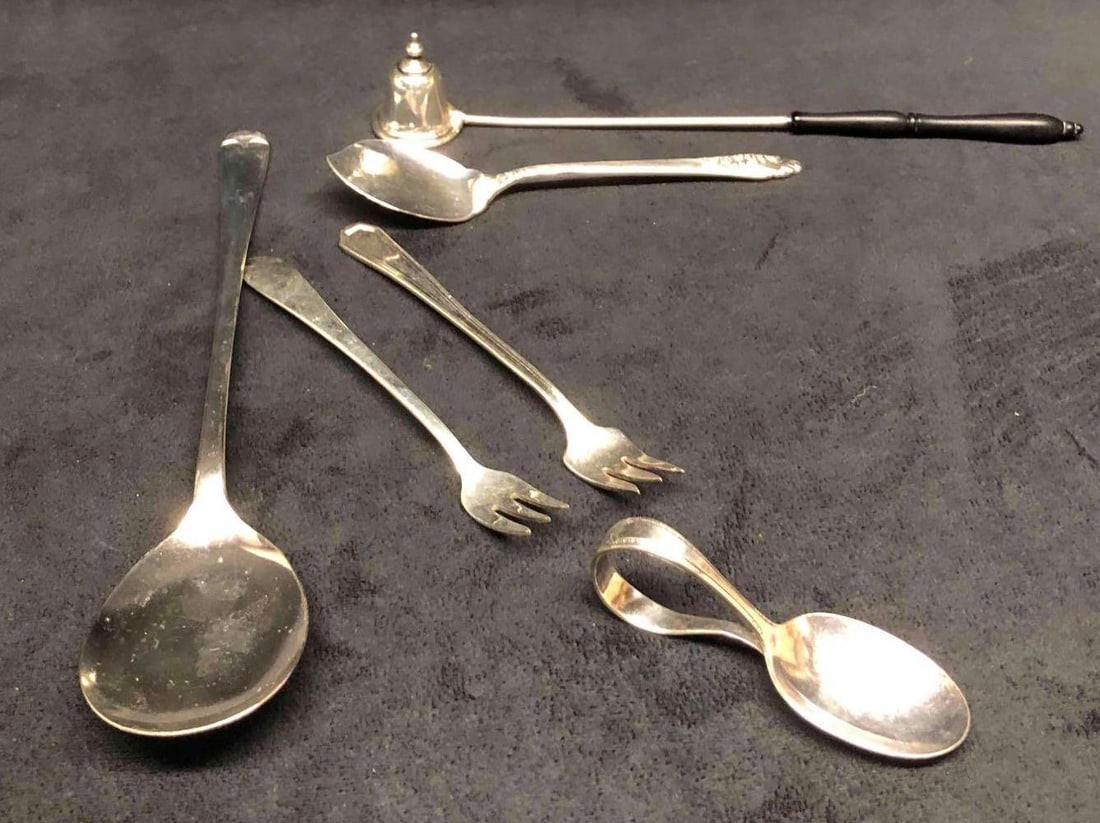 Random Silver Plated Lot + Candle Snuffer (1 of 11)