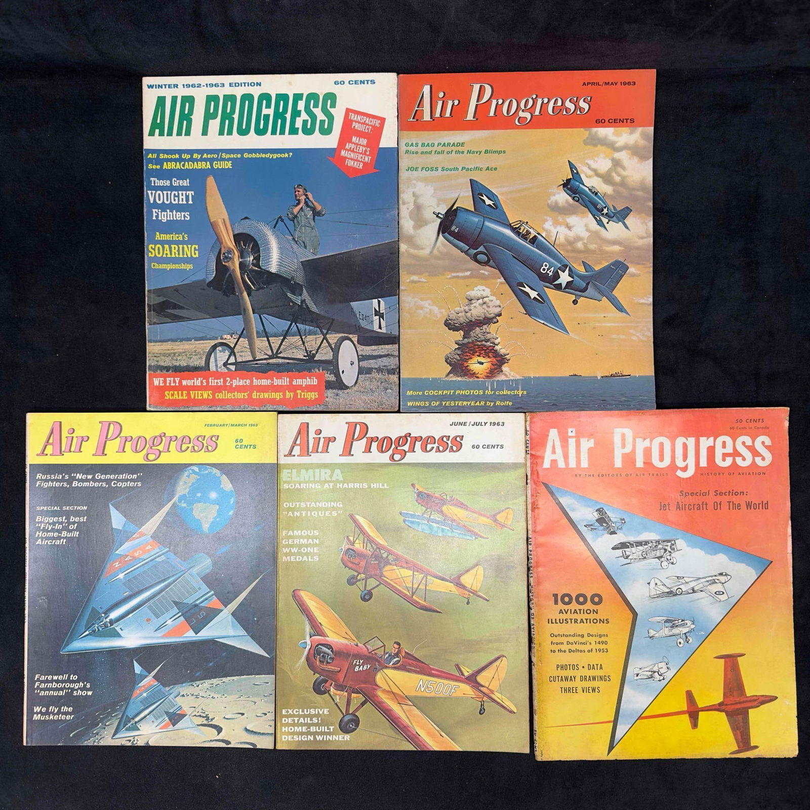 Air Progress Magazine Lot of 5 Five Magazines Collection Set (1 of 6)