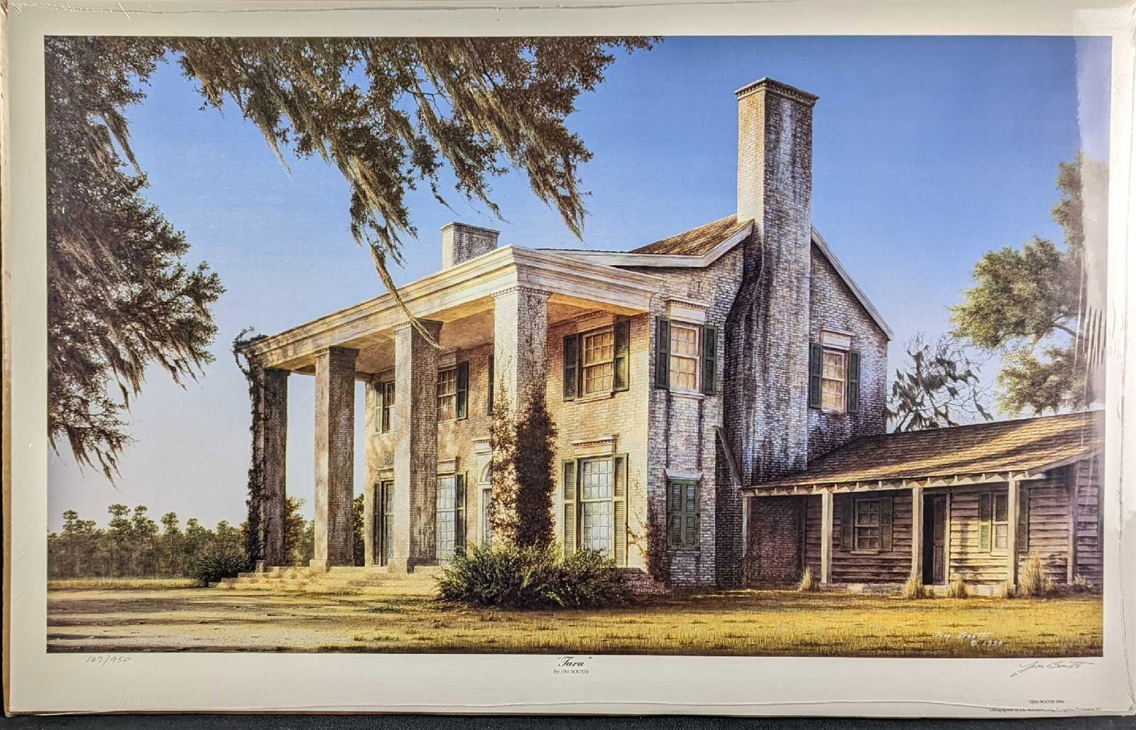 Sold Out Jim Booth LE Tara Gone With The Wind Print: Sold Out Jim Booth Limited Edition "Tara" "Gone With The Wind" Lithograph Print. This is one of Jim's most famous productions and is highly collectible and hard to find. This