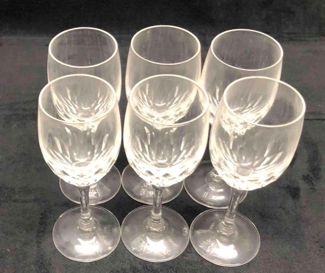 6 Mini Crystal Wine Glasses - 3