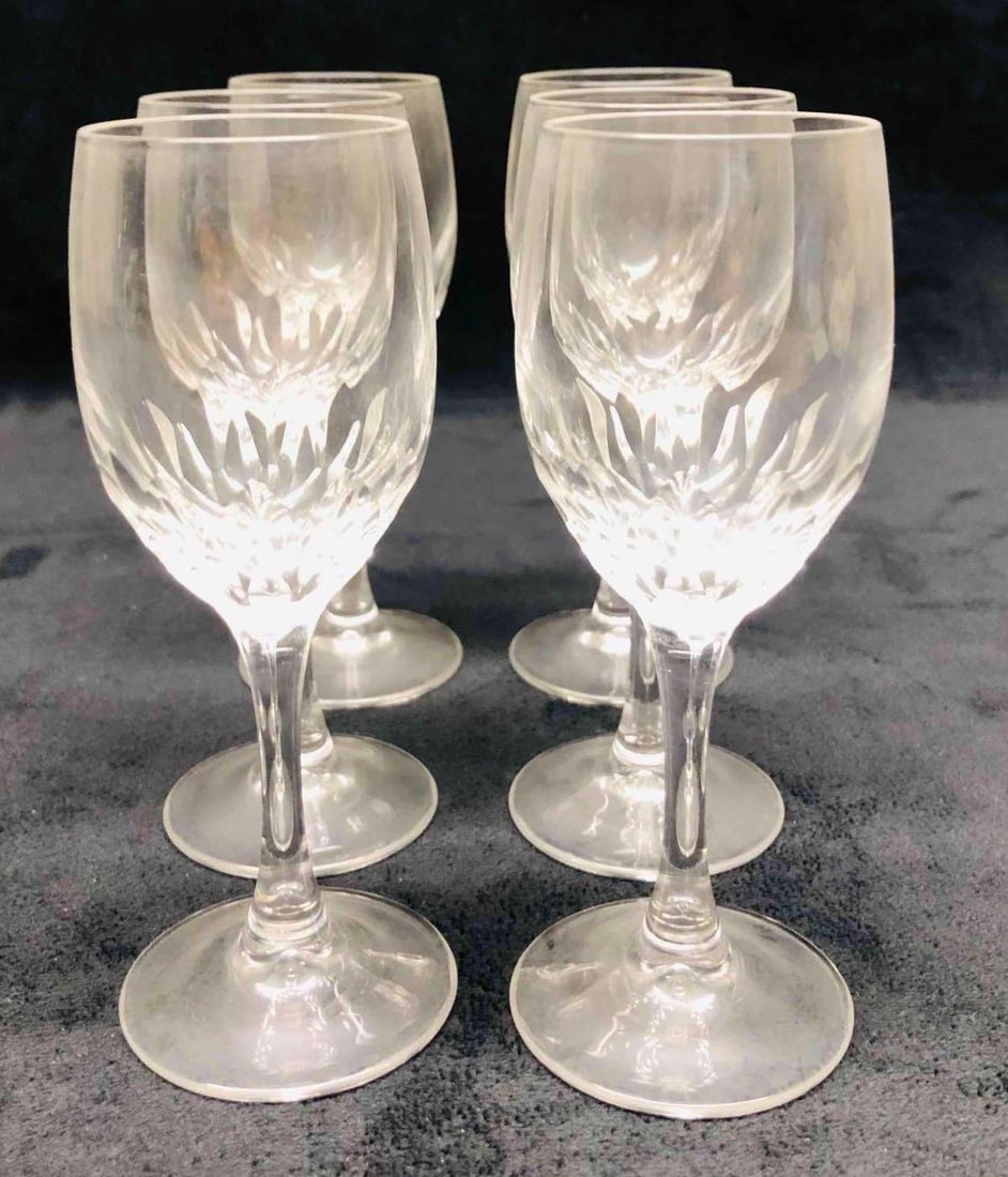 6 Mini Crystal Wine Glasses - 4