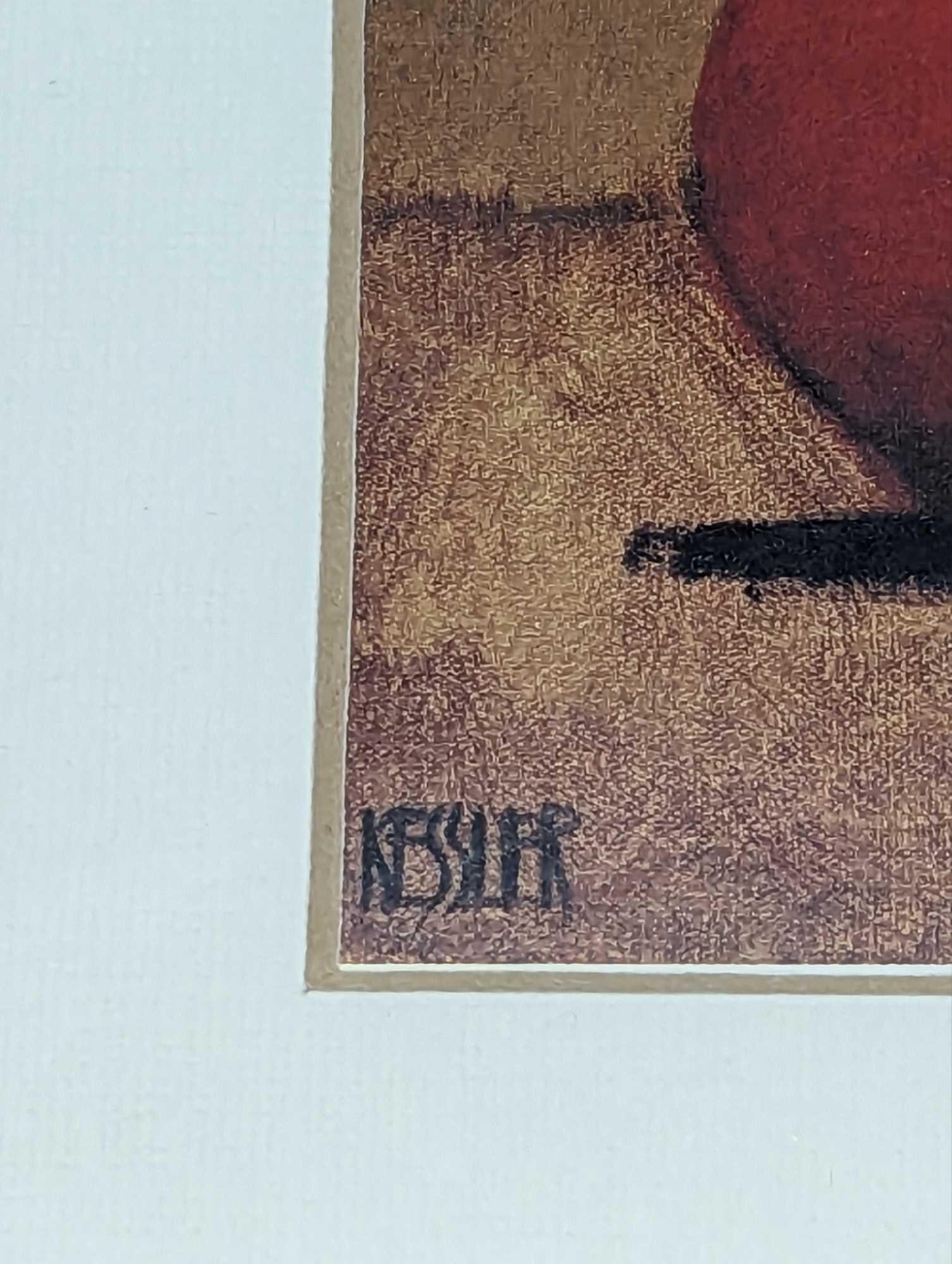 Framed Daniel Patrick Kessler White Cat With Red Ball - 3