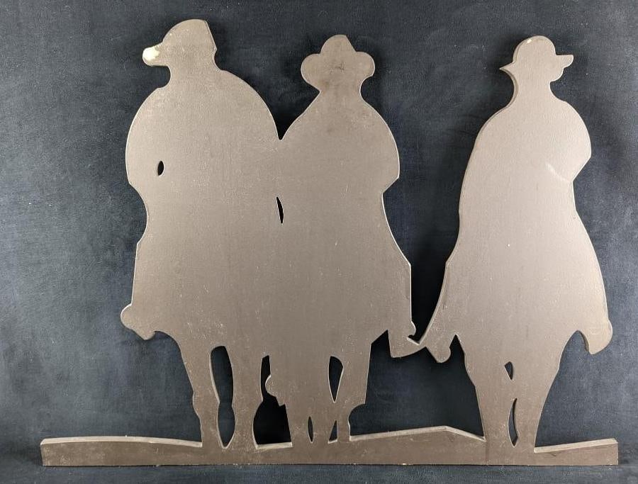 Vintage Cowboy Wall Art Ponderosa Steakhouse Art: Vintage Cowboy Wall Art Ponderosa Steakhouse Art. Wood art of cowboys and their horses. These originally hung on the walls. The wall art is approx 35" x 3/8" x 26" and it weighs 4.65lbs. The wall art