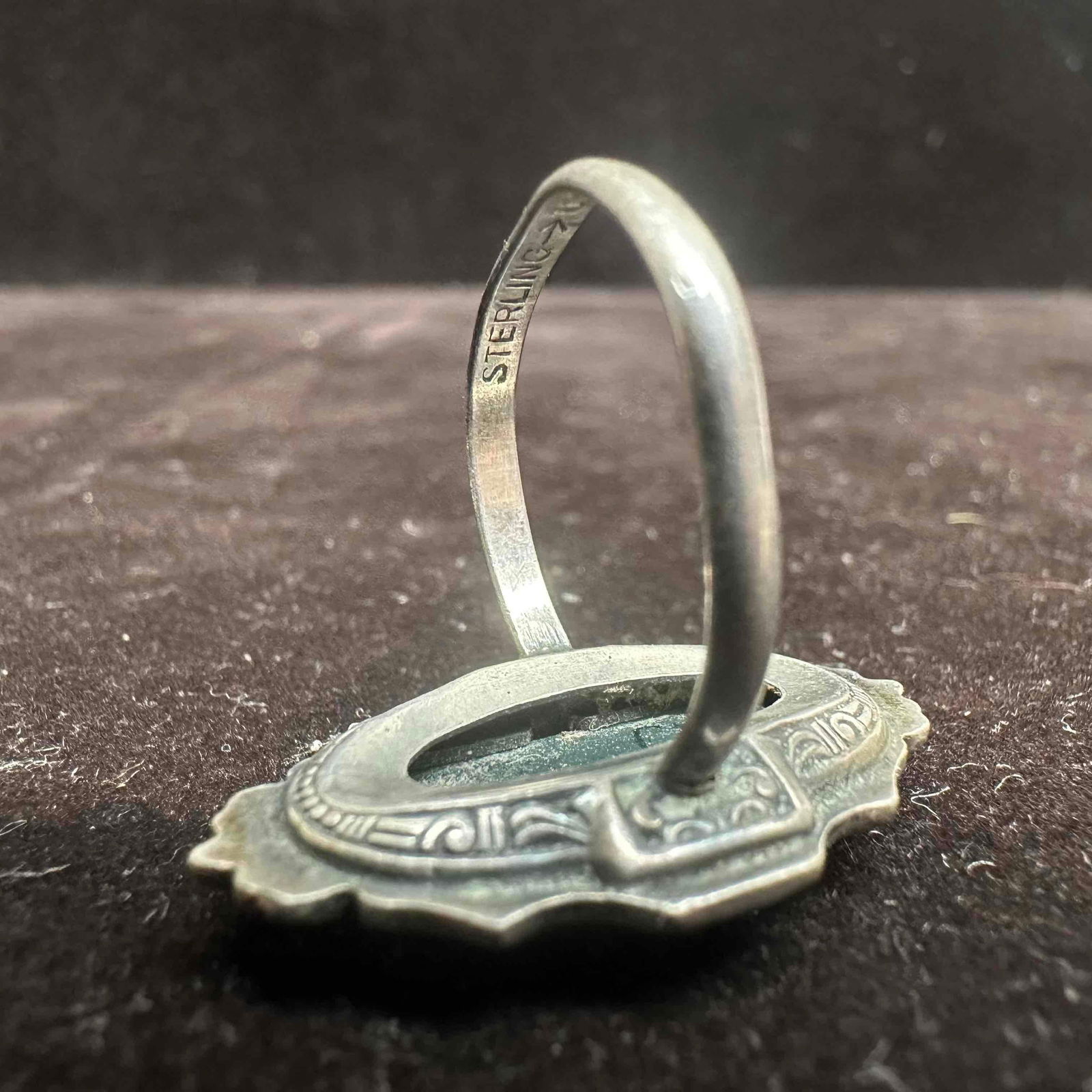 Malachite Sterling Silver Green Gemstone Setting Ring - 4