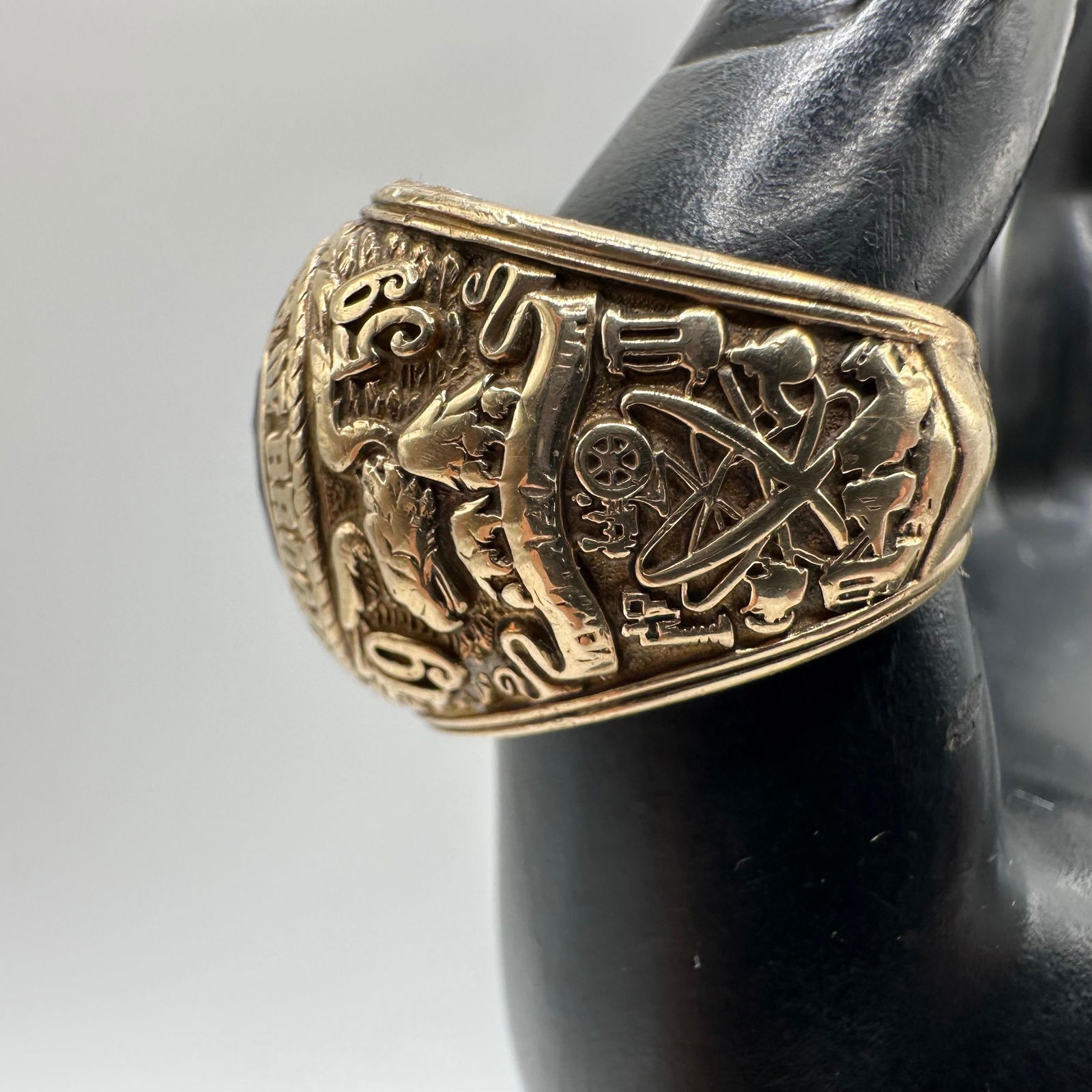 10K Lab Ruby Polytechnic Institute Brooklyn Gold Class Ring 1959 - 4