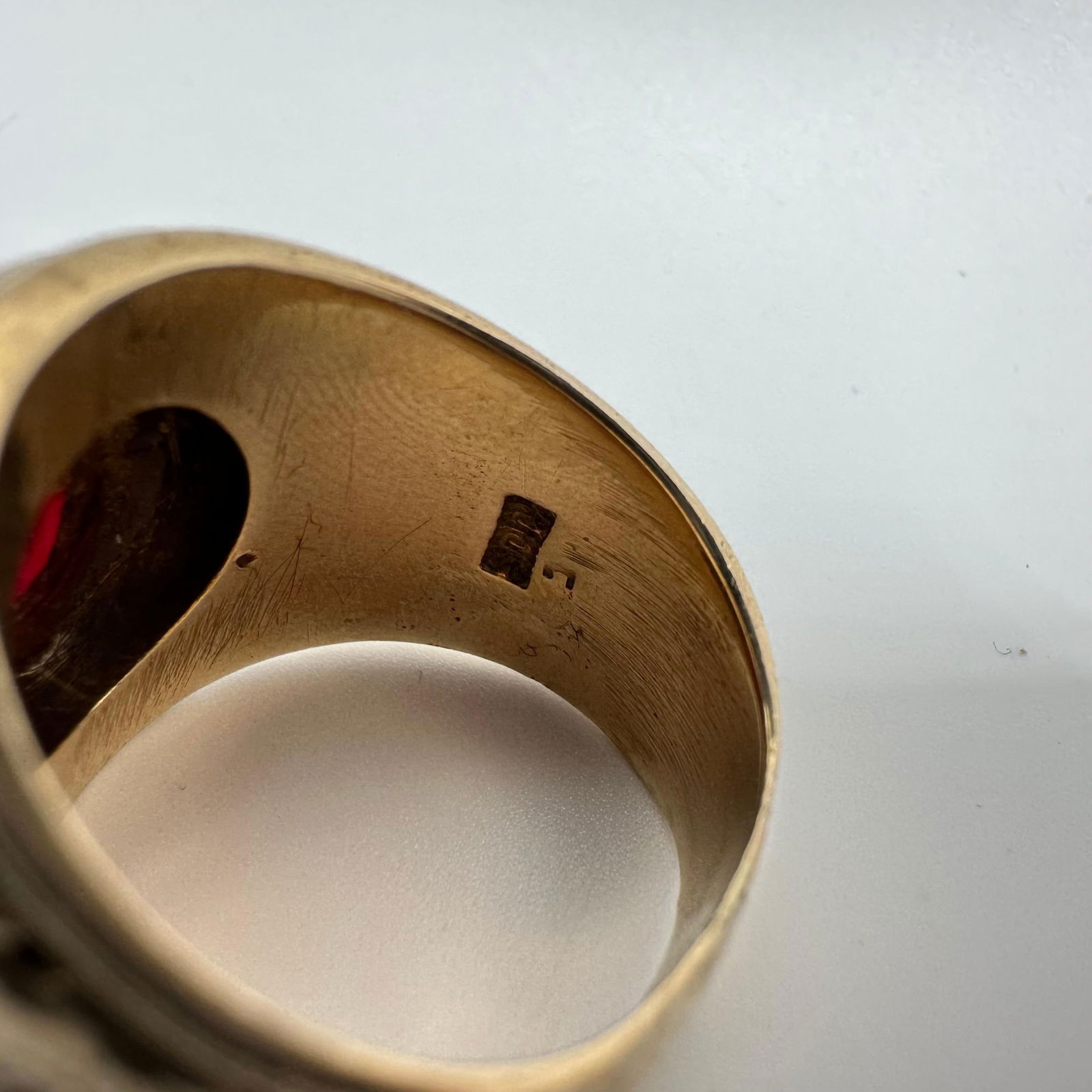 10K Lab Ruby Polytechnic Institute Brooklyn Gold Class Ring 1959 - 8