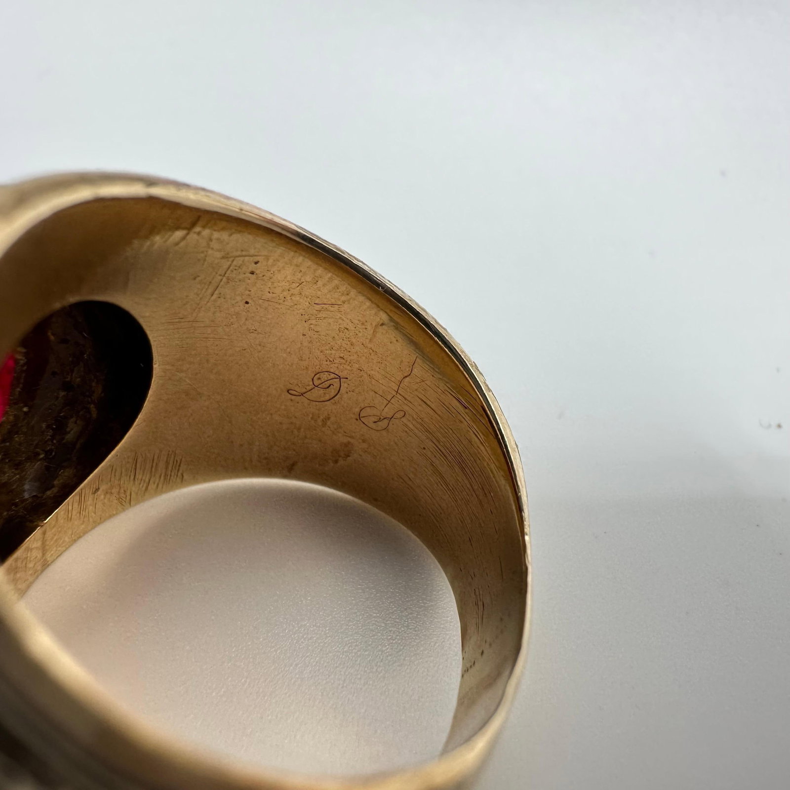 10K Lab Ruby Polytechnic Institute Brooklyn Gold Class Ring 1959 - 9
