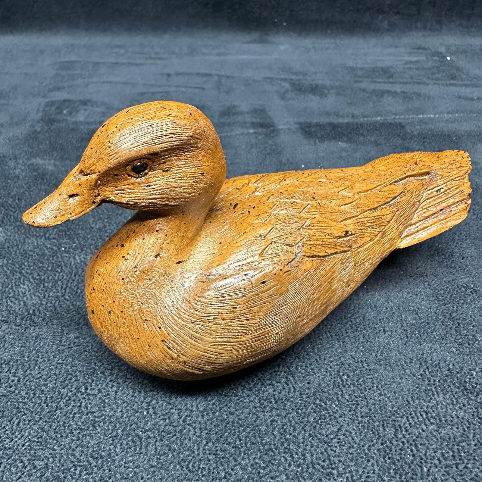 Vintage Hand-Carved Wood Duck Figurine (1 of 6)
