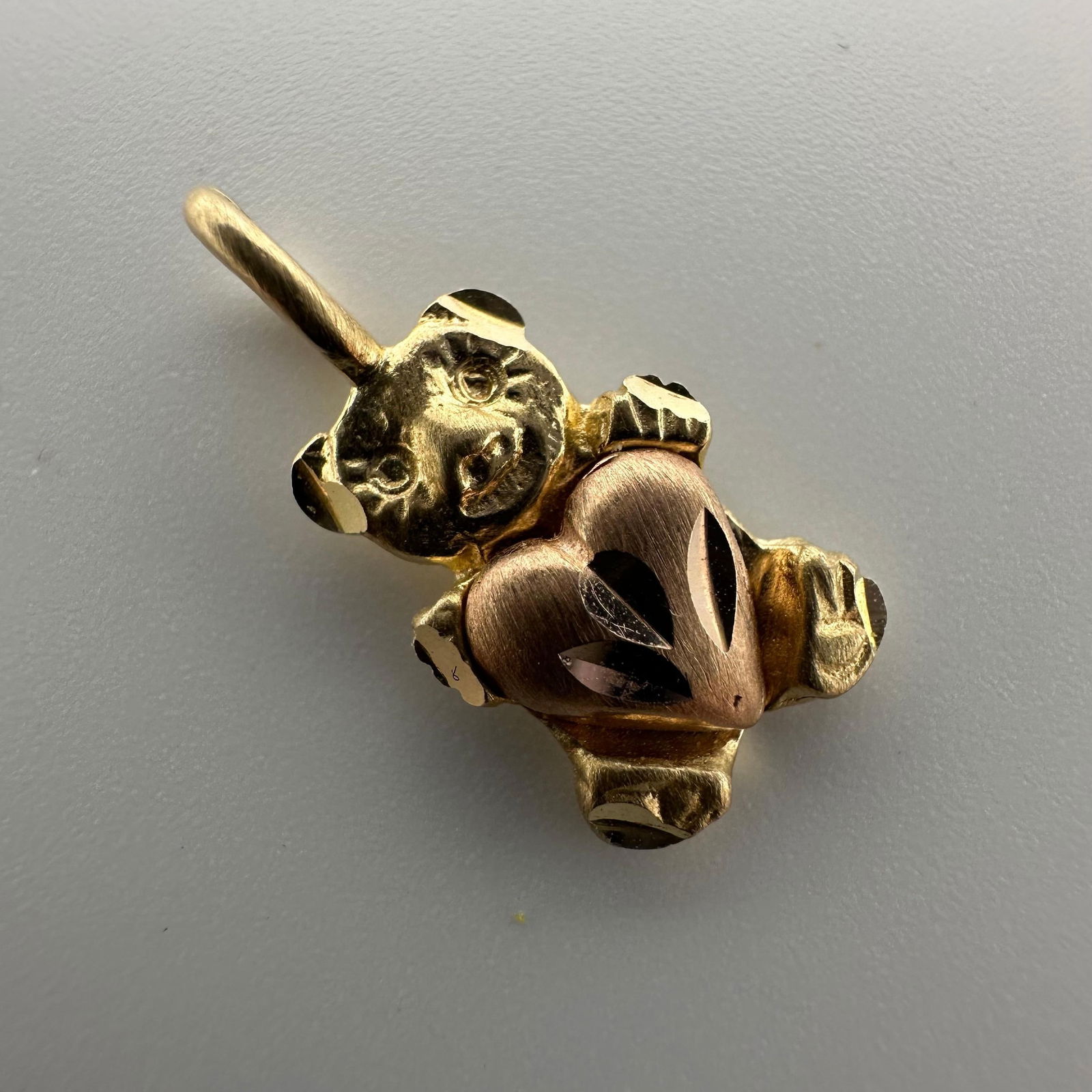 14K Yellow Rose Gold Teddy Bear Pendant Michael Anthony MA (1 of 6)