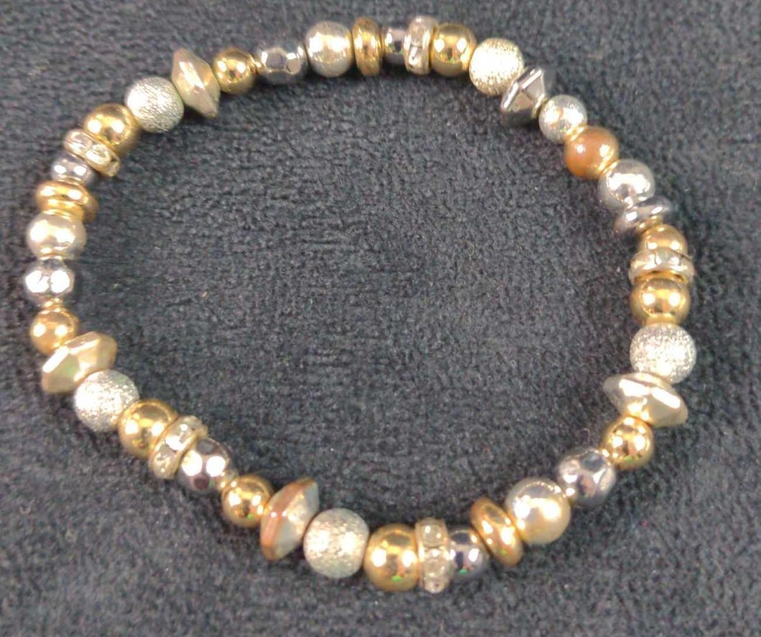 Four Metallic Plastic Beads Bracelets - 3