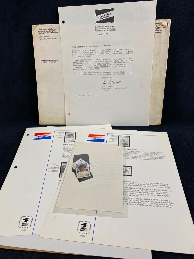 USPS Commemorative Stamp Club March 1990 (1 of 5)