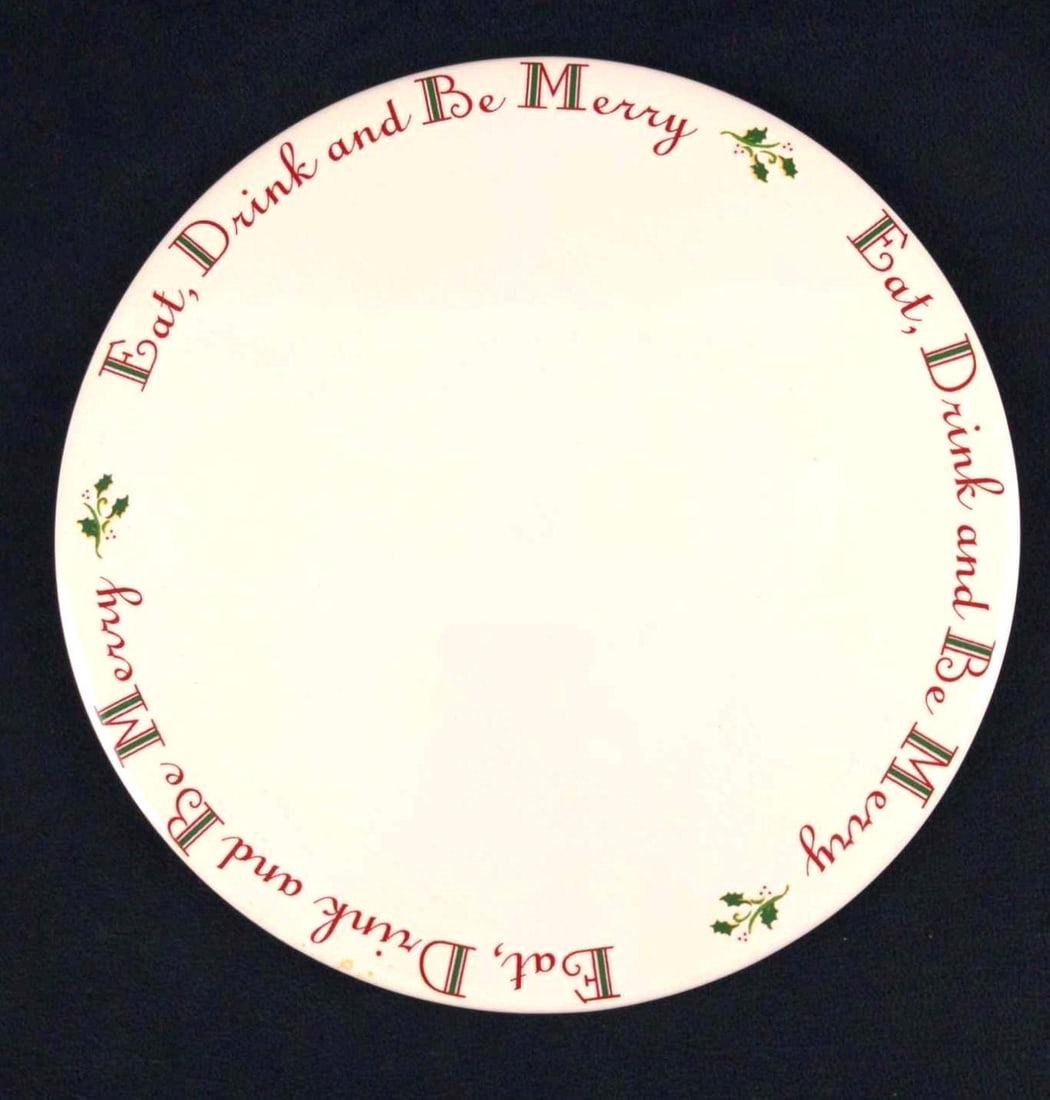 Target Home Eat Drink And Be Merry Cookie Plate: Target Home Holly. "Eat, Drink, & Be Merry" Cookie Plate. Stoneware Collection. Works as well with cupcakes, cakes, pastries, donuts, and more! Is approx 9 1/2" x 9 1/2" and is in good, used