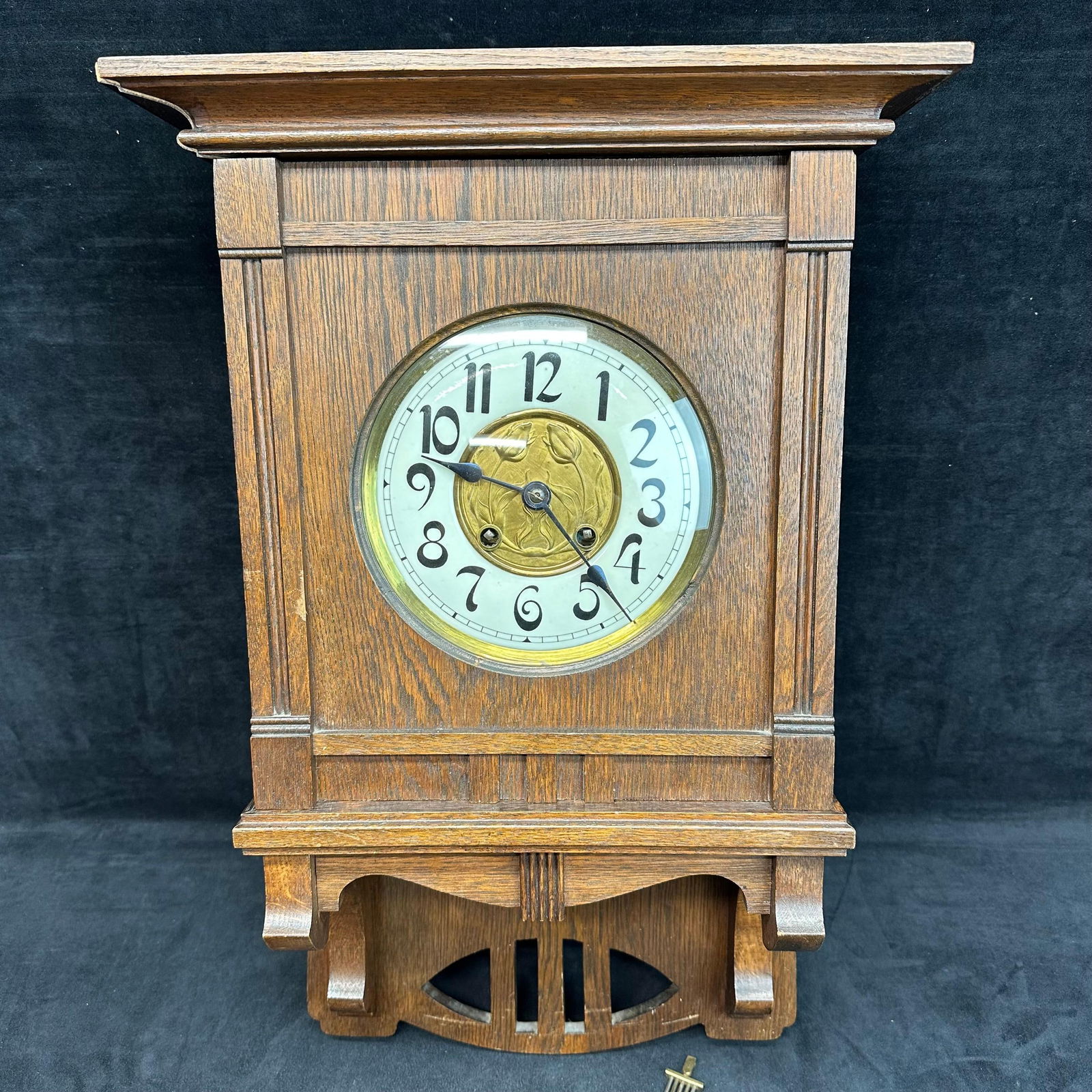 Antique Gustav Becker GW Art Nouveau Wall Clock with Ornate Brass Pendulum (1 of 20)