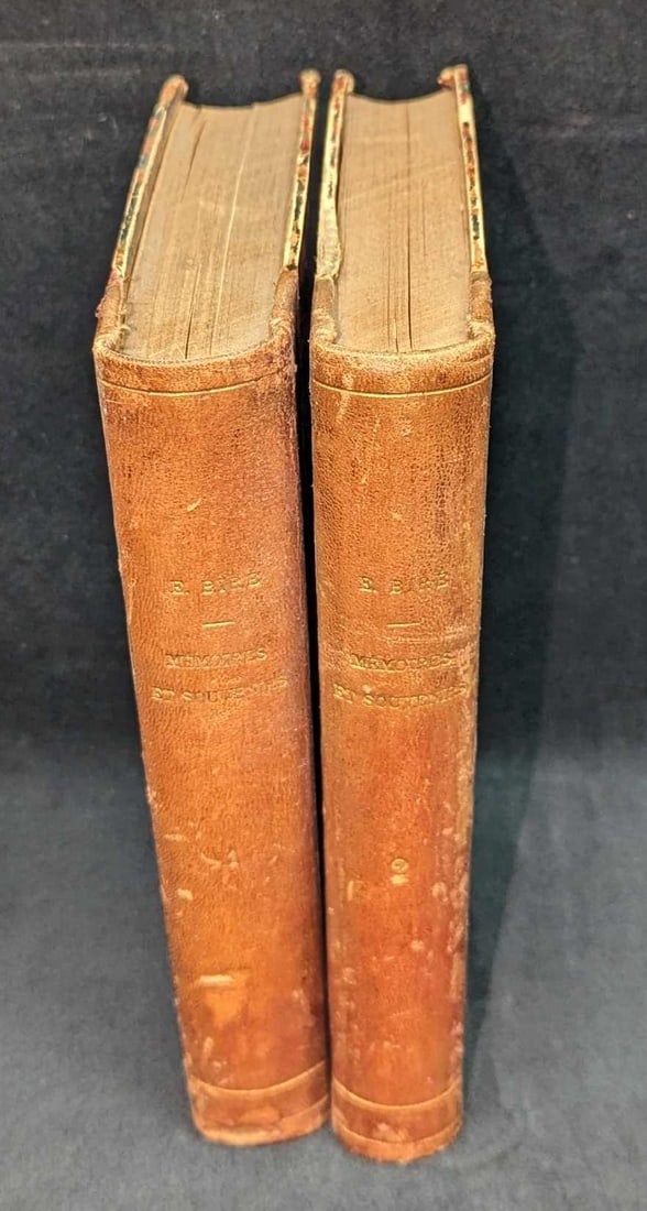 1896 Volume 1 & 2 Memoires Et Souvenirs Edmond Bire: 1896 Volume 1 & 2 Memoires Et Souvenirs Edmond Bire. These were published by Victor Retaux (Paris) in 1896. Both books (together) are approx 5 3/4" x 2 3/4" x 8 5/8" and the total weight is