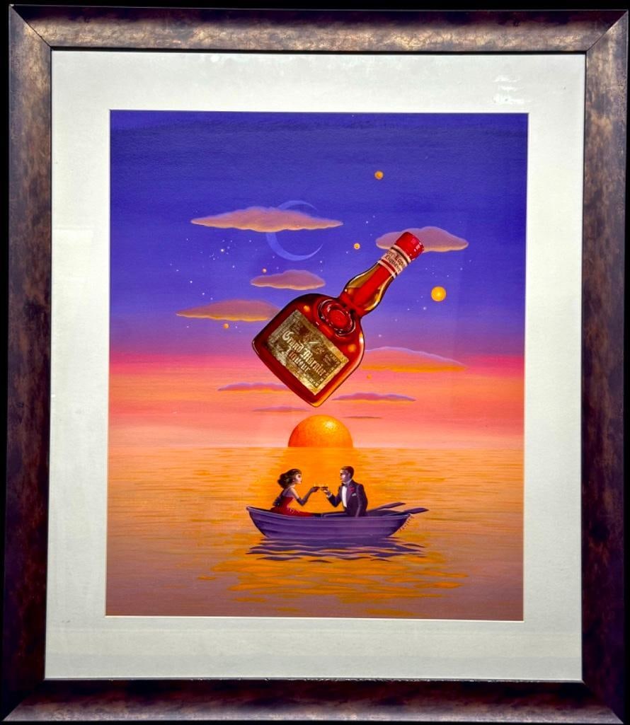 Grand Marnier "Beyond the Best" 1983 Original by Isadore Seltzer: Grand Marnier "Beyond the Best" 1983 Original by Isadore Seltzer Original gouache on paper painting by Isadore Seltzer for the Grand Marnier ad "Beyond the Best". Completed circa