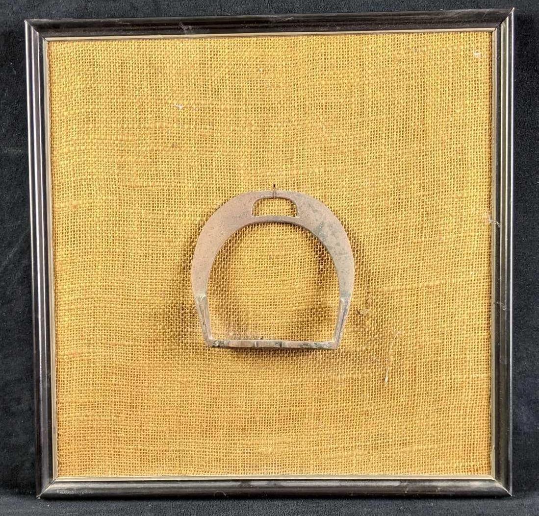 Framed Saddle Stirrup Mounted on Frame - 3