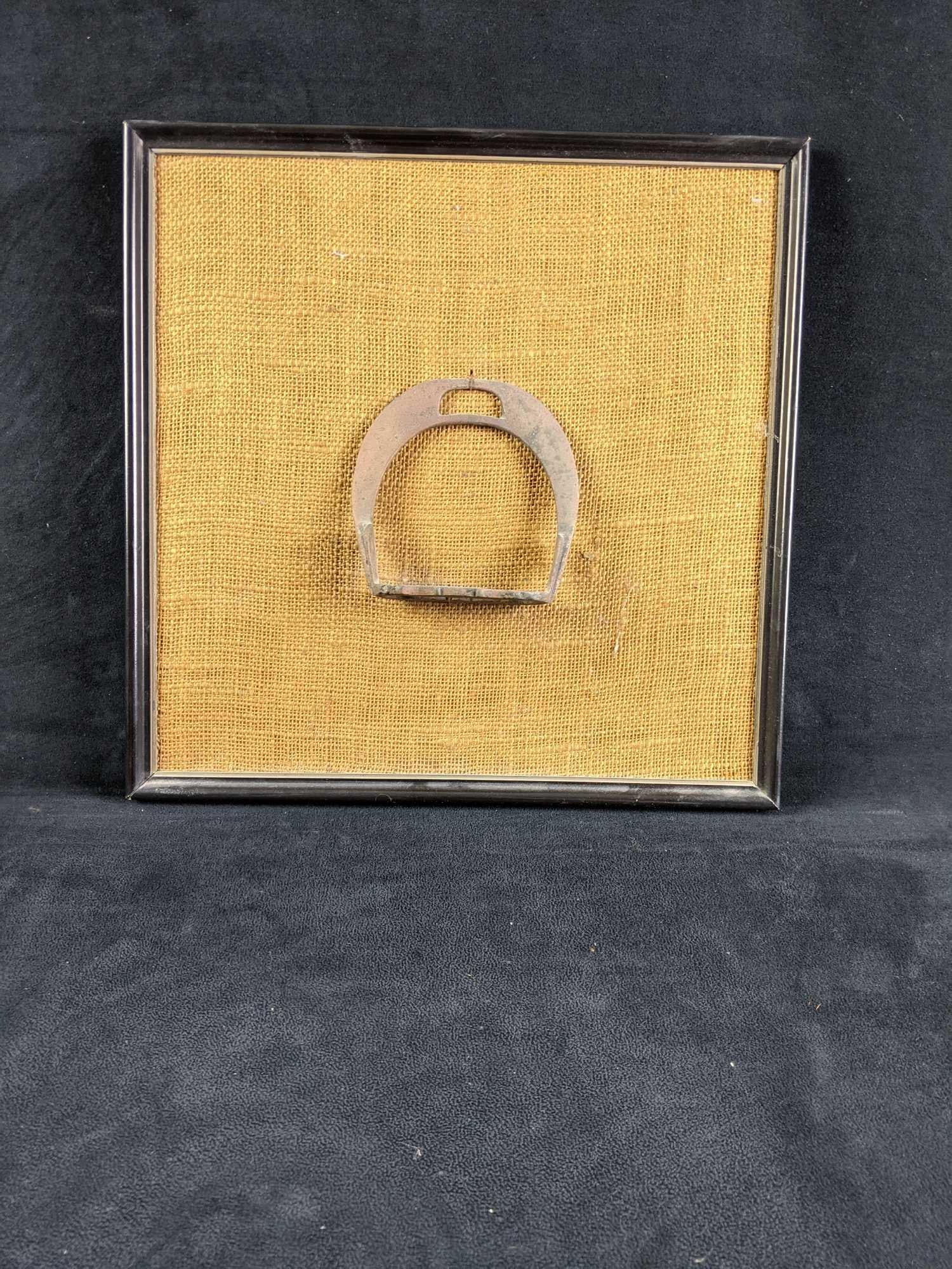 Framed Saddle Stirrup Mounted on Frame - 5