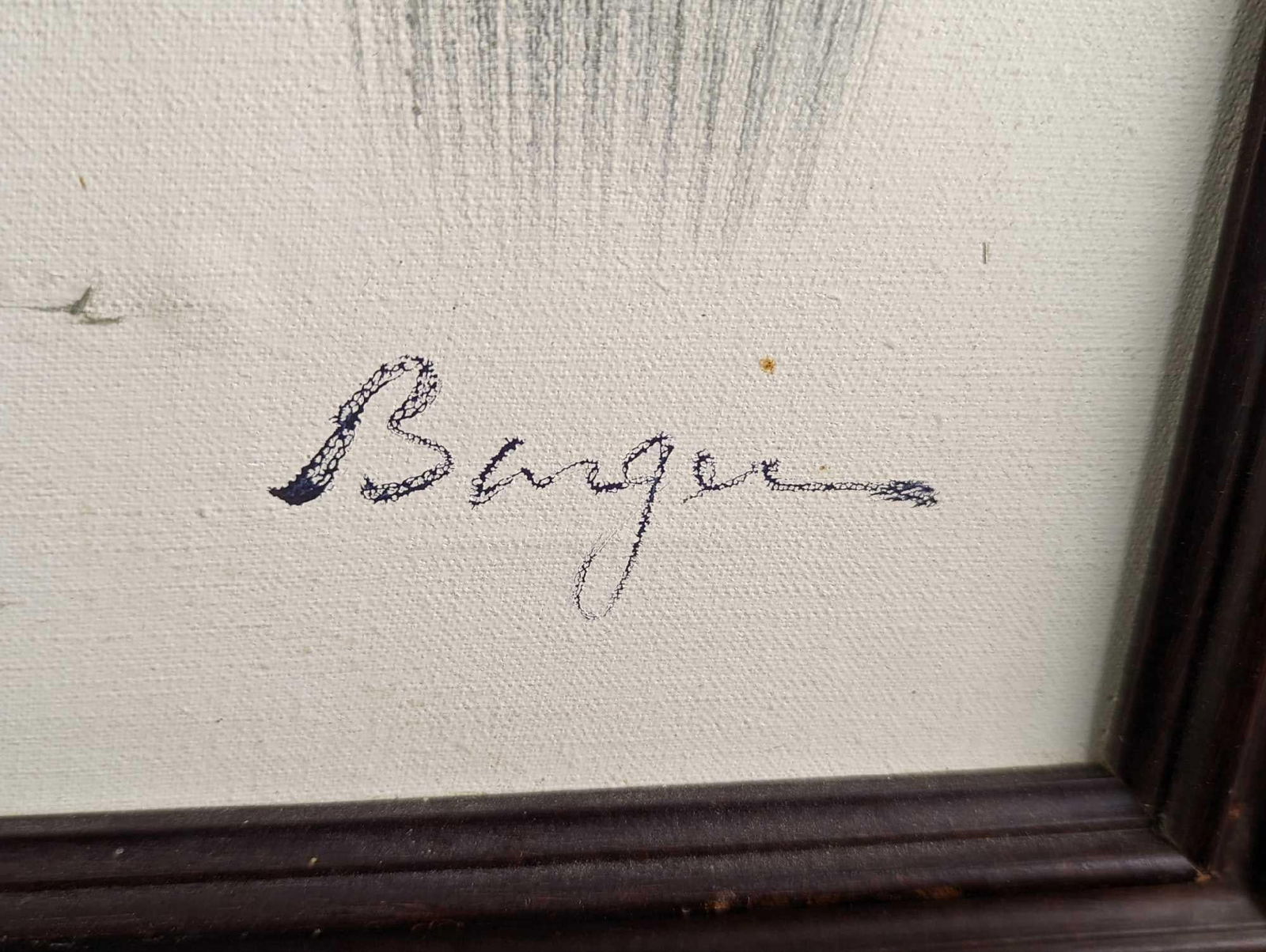 Vintage Framed Oil On Canvas Temples - 3