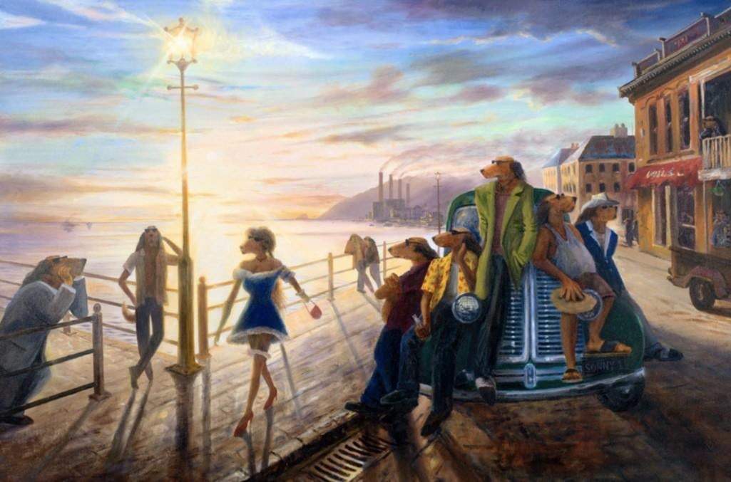 S&N Ivan Clarke "The Blue Dress" Medium Giclée: S&N Ivan Clarke "The Blue Dress" Medium Giclée Signed and numbered giclee on canvas print of The Blue Dress by Ivan Clarke. Comes in the original tube with the COA. This medium (30 x 22)