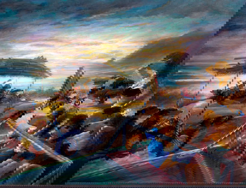 S&N Ivan Clarke "Surf Highway" Small Giclée: S&N Ivan Clarke "Surf Highway" Small Giclée Signed and numbered giclee on canvas print of Surf Highway by Ivan Clarke. Comes in the original tube with the COA. This small (24 x 18) piece