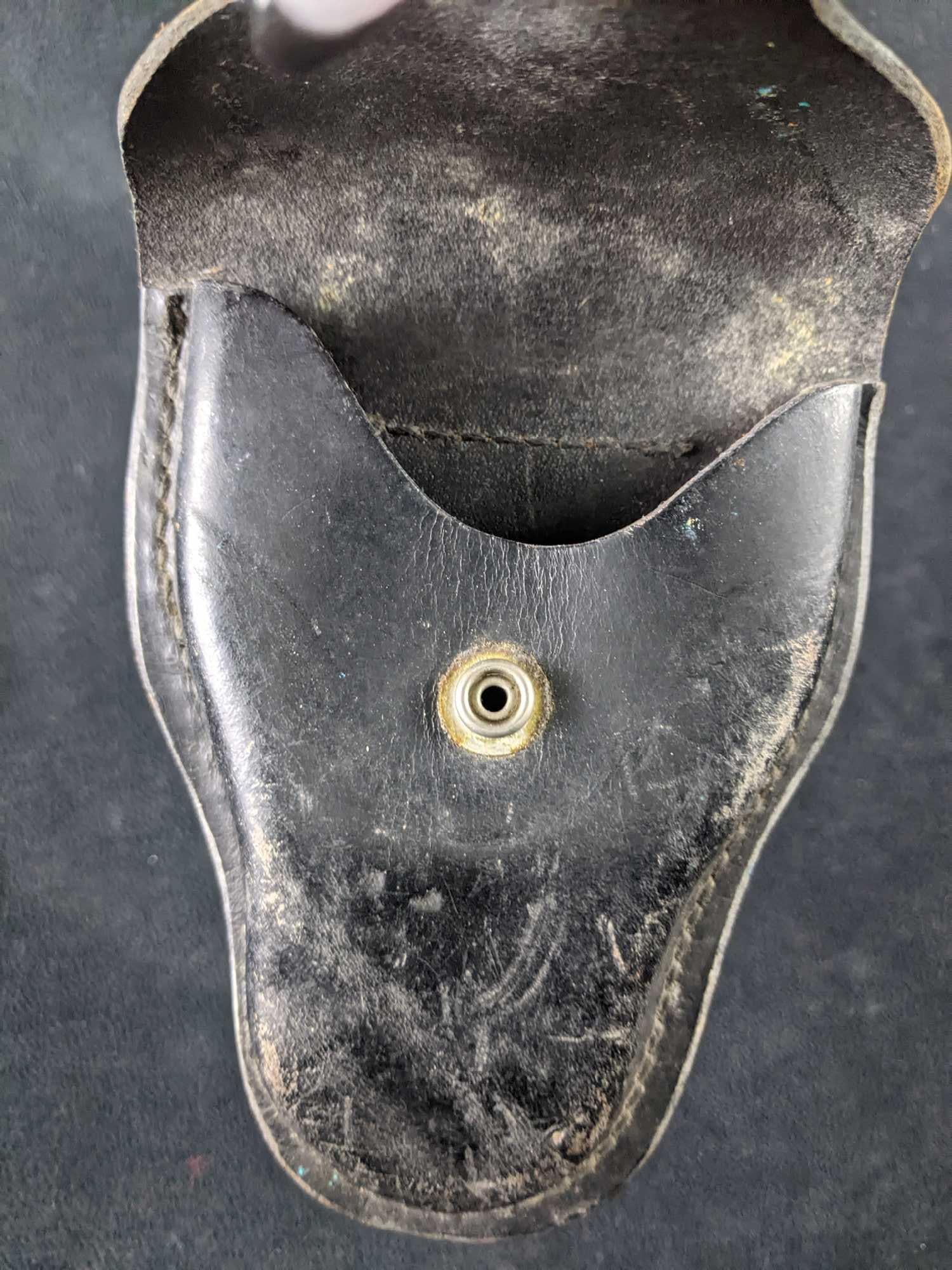 Black Leather Handcuff Case Bucheimer - 4