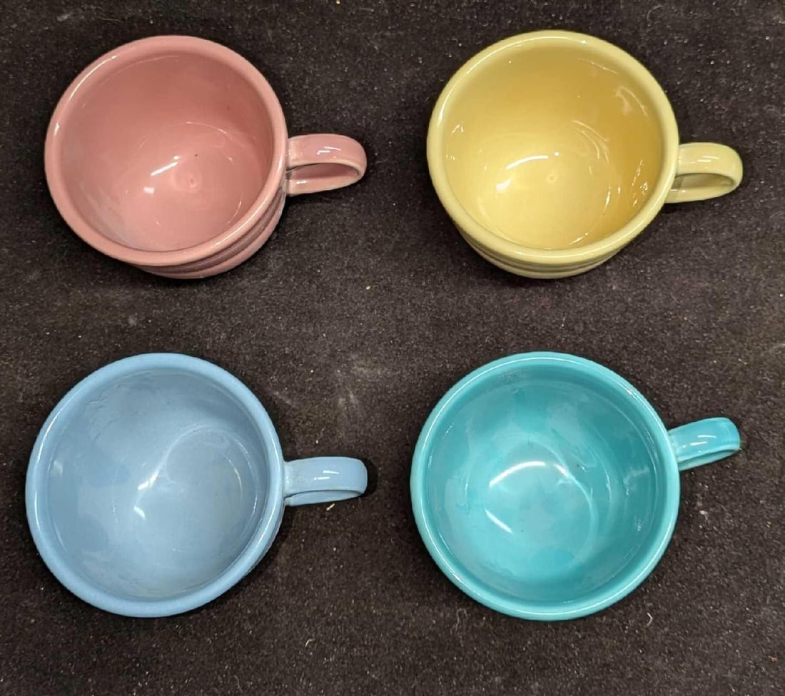 Four Fiestaware Flat Cups - 9