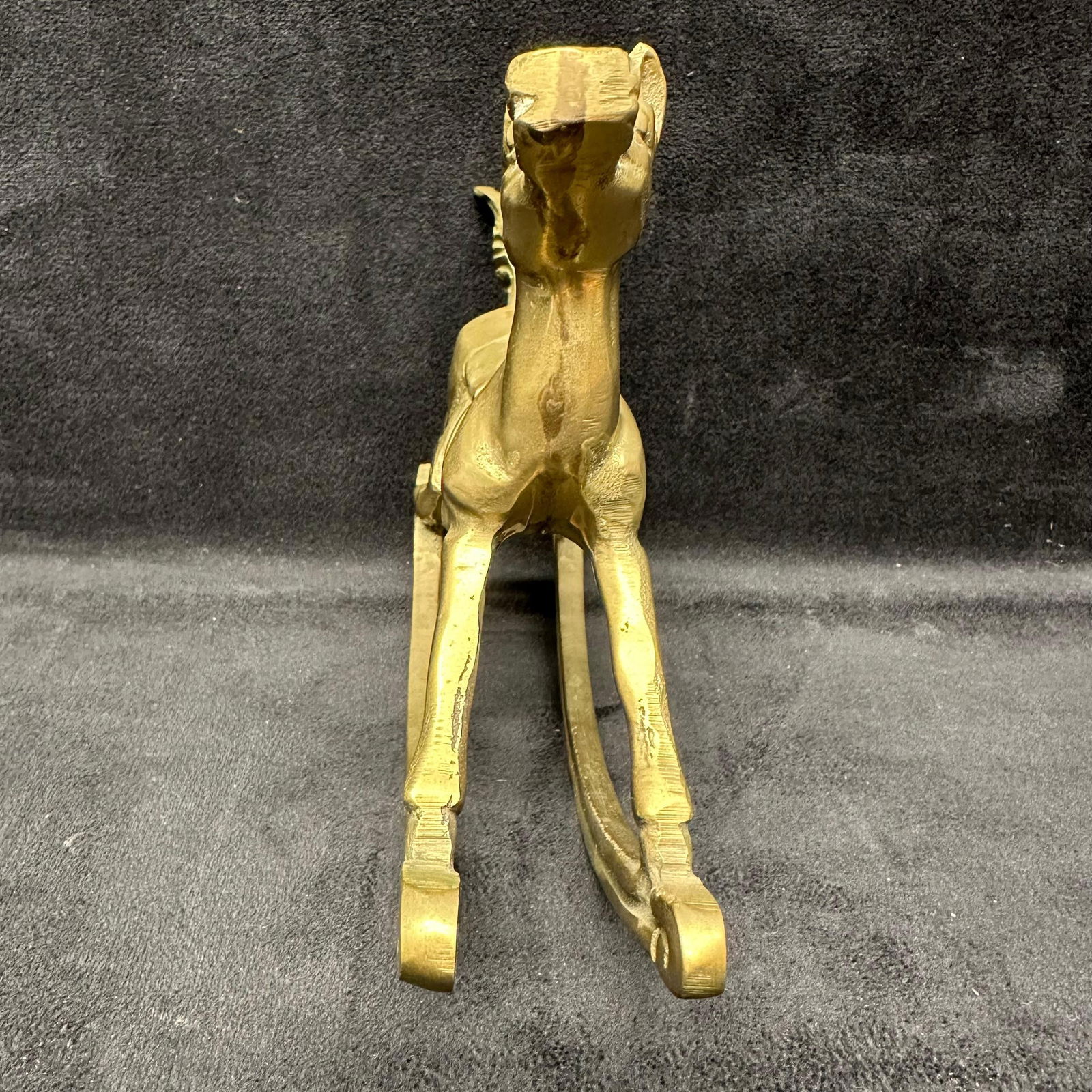 Solid Brass Rocking Horse Figurine - 3