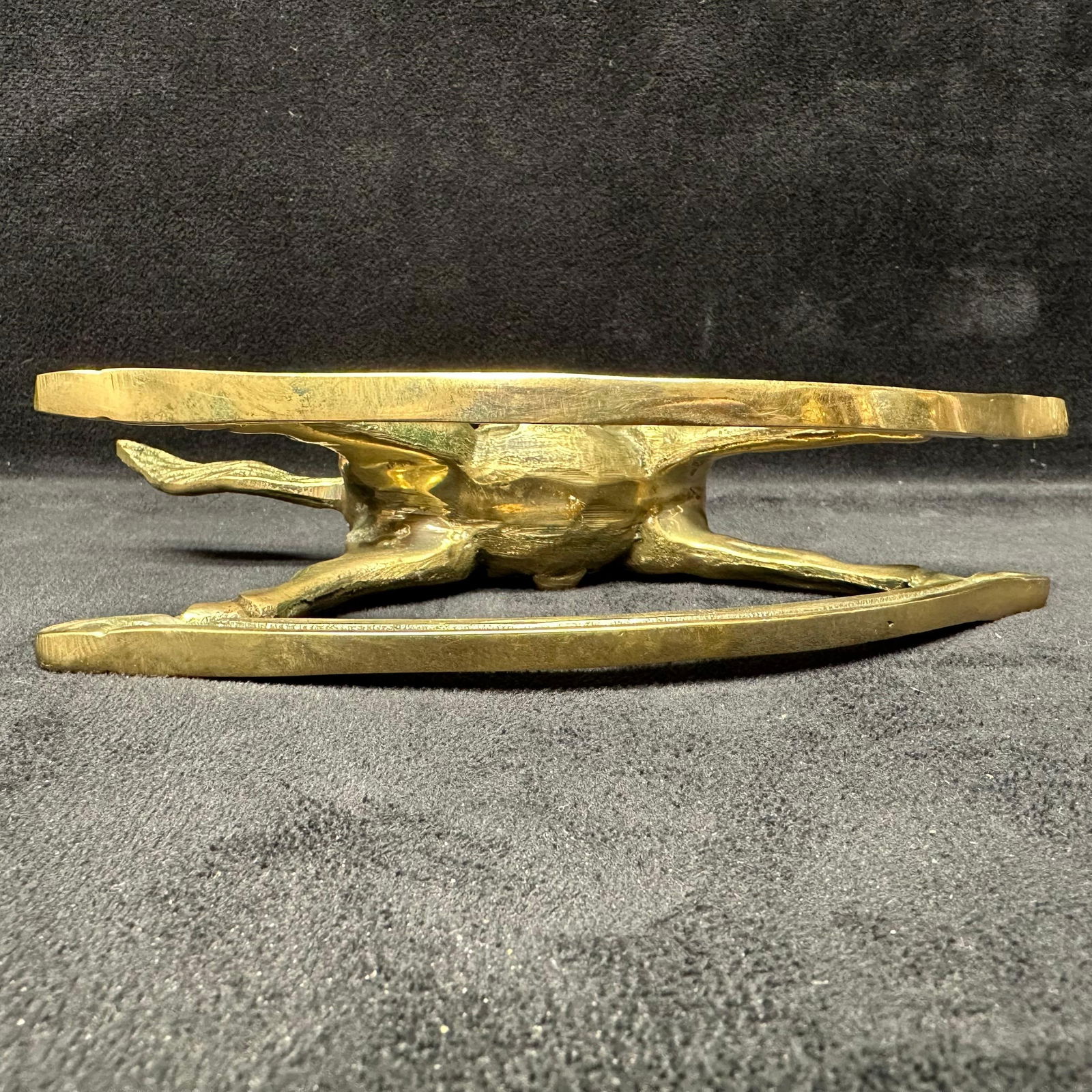 Solid Brass Rocking Horse Figurine - 4