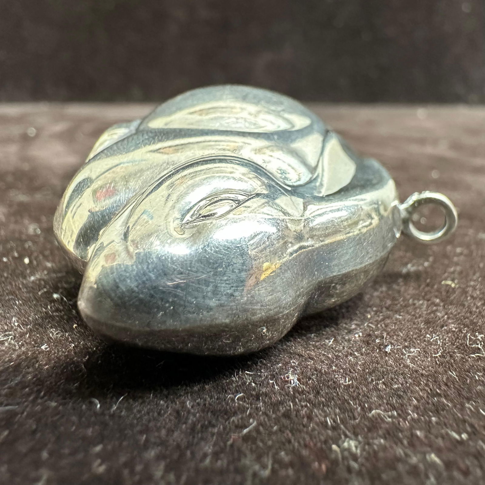 Rabbit Resting Figural Puffy Pendant Charm N41 - 2