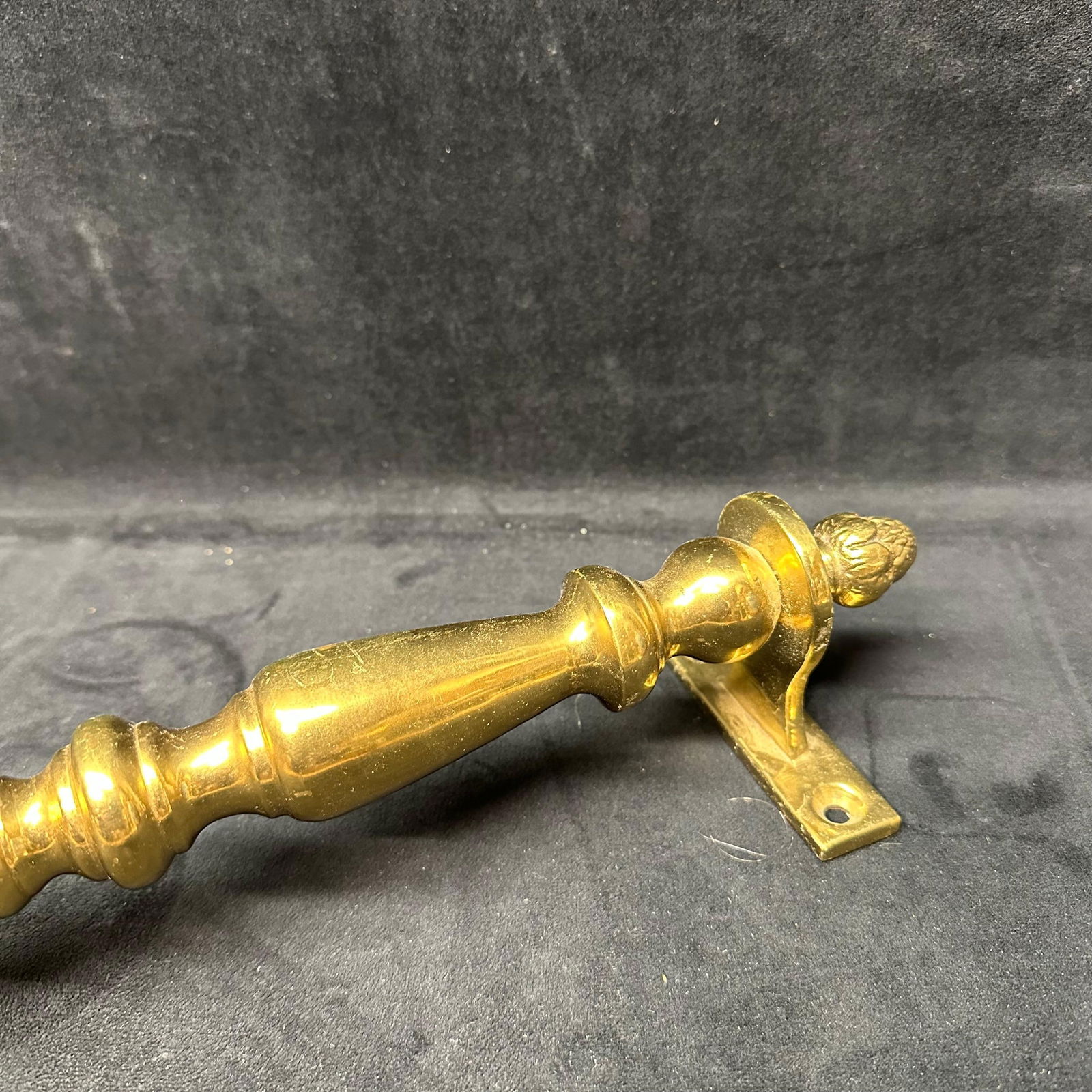Antique Style Solid Brass Turned Architectural Pull Handle - 3