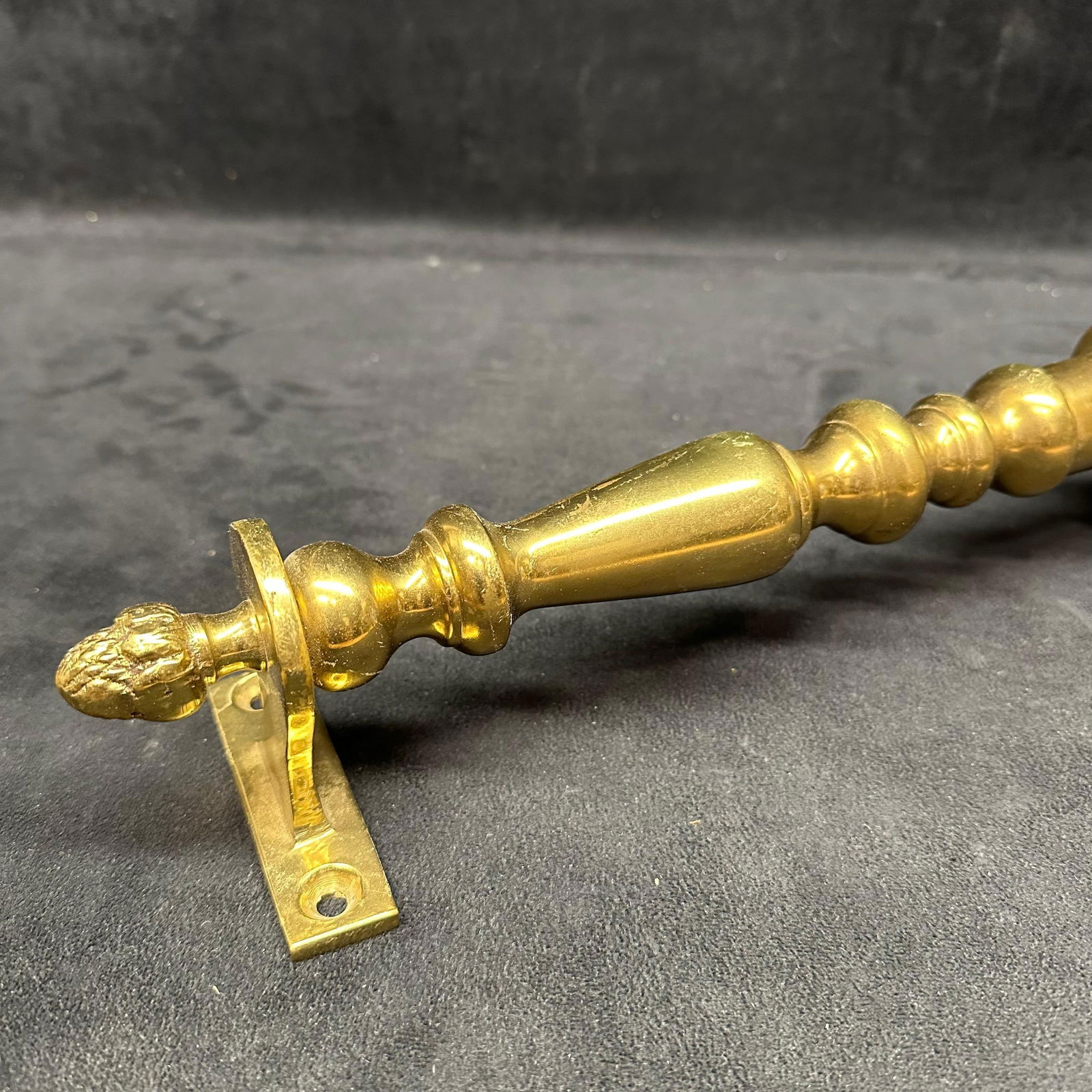 Antique Style Solid Brass Turned Architectural Pull Handle - 5