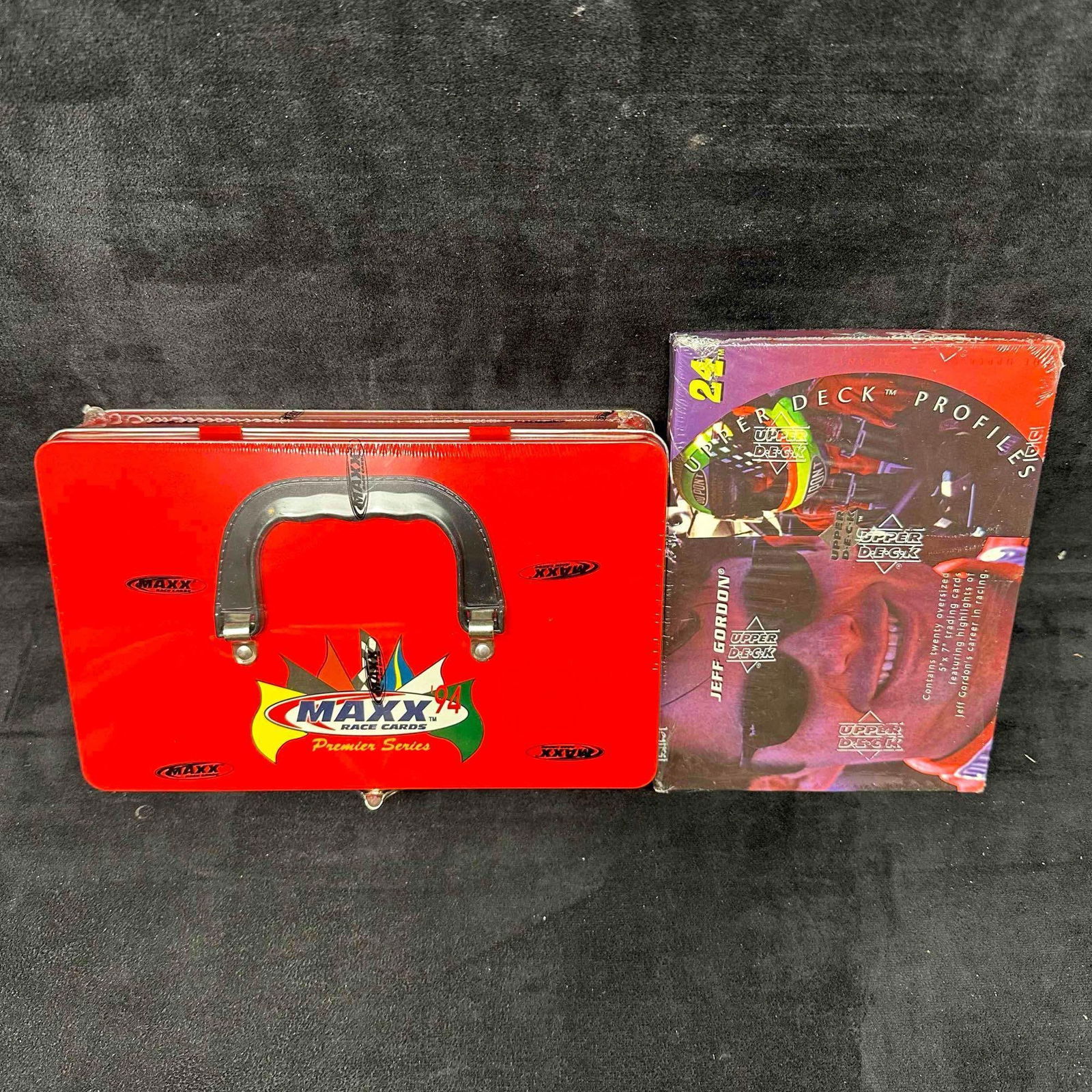 Maxx Premier Series and Upper Deck Race Cards NASCAR Trading Card Set: Maxx Premier Series and Upper Deck Race Cards NASCAR Trading Card Set. Each card set is sealed with the Maxx Race Card set coming with original box. These items are in like new, previously displayed