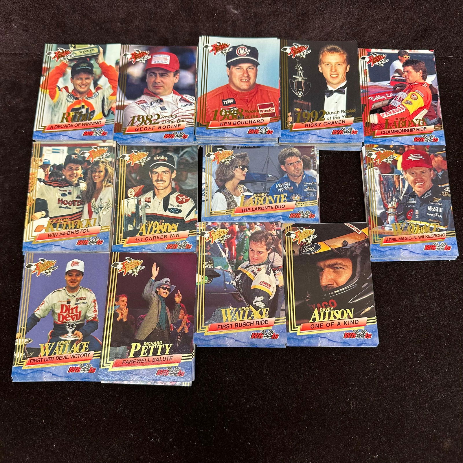 Large Lot NASCAR Rookie Thunder Trading Cards Wheels Racing (1 of 6)