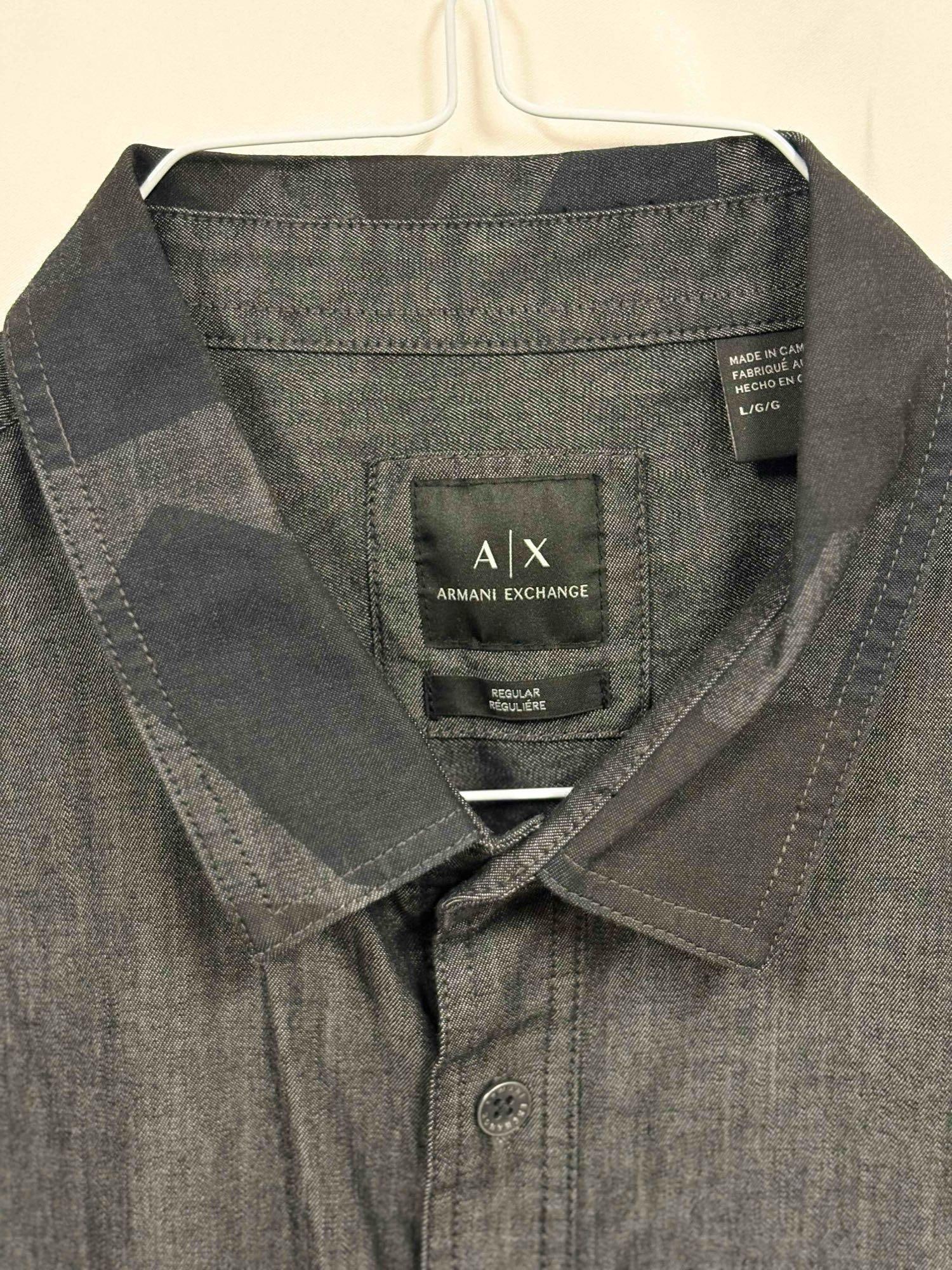 2pc Armani Exchange Mens Graphic Button Downs - 3